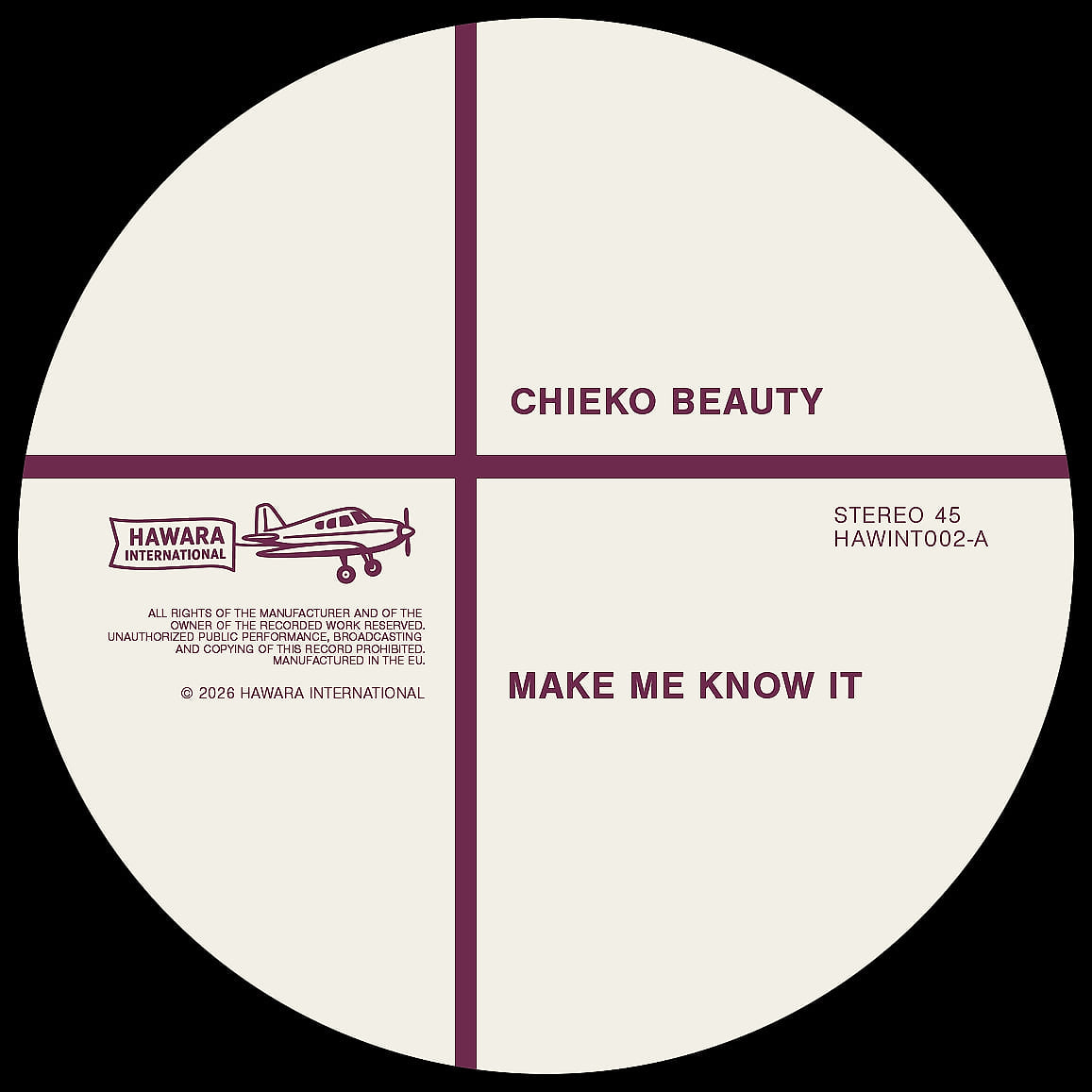 Chieko Beauty - Make Me Know It | Hawara International (HAWINT002) - 3 Chieko Beauty - Make Me Know It | Hawara International (HAWINT002) - 3