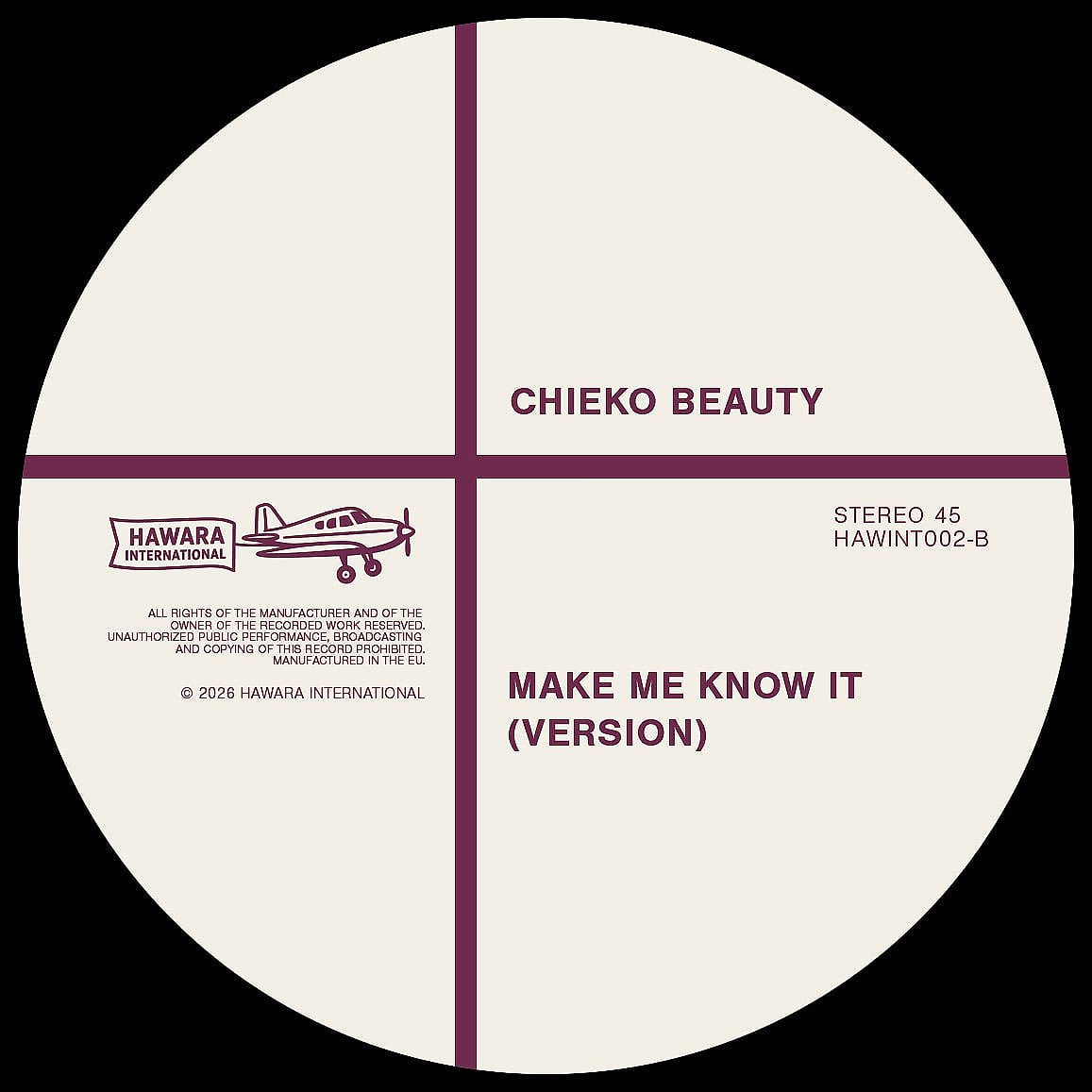 Chieko Beauty - Make Me Know It | Hawara International (HAWINT002) - 4 Chieko Beauty - Make Me Know It | Hawara International (HAWINT002) - 4