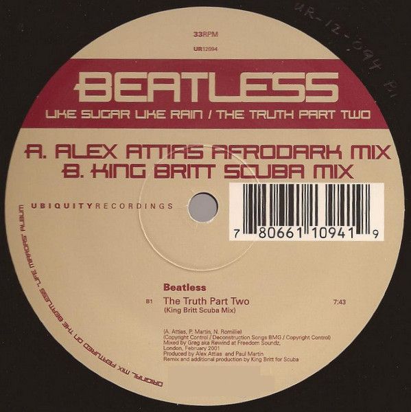 Beatless - Like Sugar Like Rain / The Truth Part Two | Ubiquity (UR12094) - 2 Beatless - Like Sugar Like Rain / The Truth Part Two | Ubiquity (UR12094) - 2
