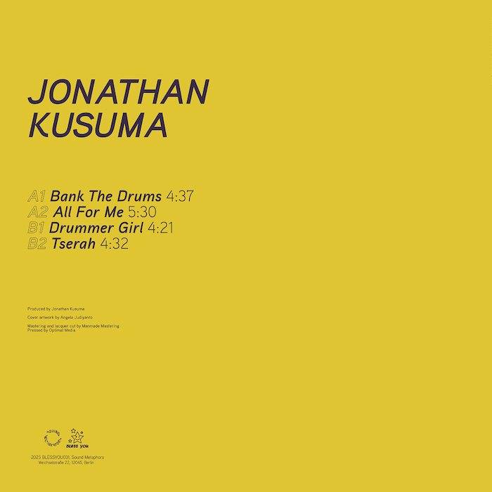 Jonathan Kusuma - Bank The Drums EP | Bless You (BLESSYOU031) - 2 Jonathan Kusuma - Bank The Drums EP | Bless You (BLESSYOU031) - 2