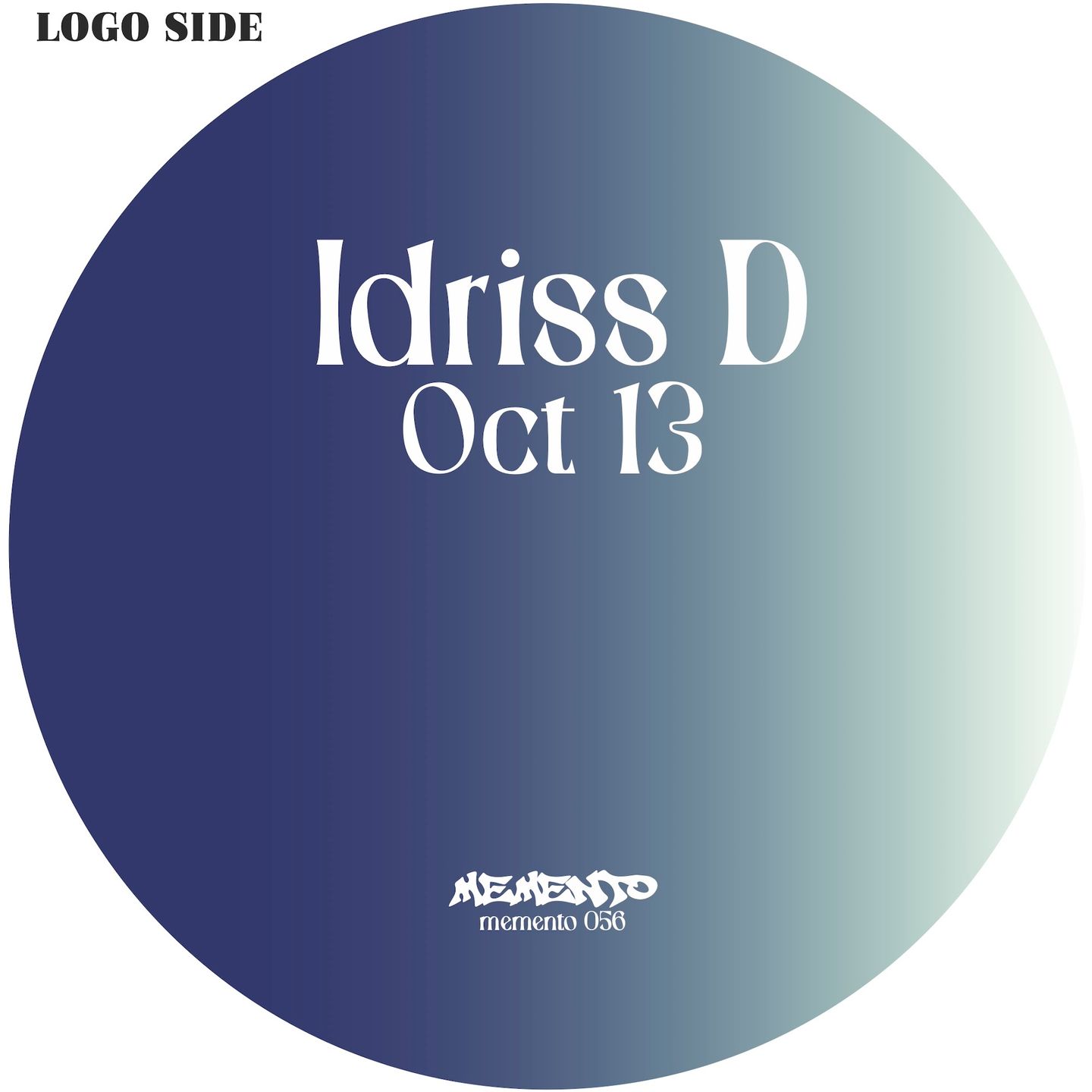 Idriss D - Oct 13 | Memento Records (MEMENTO 056) - main