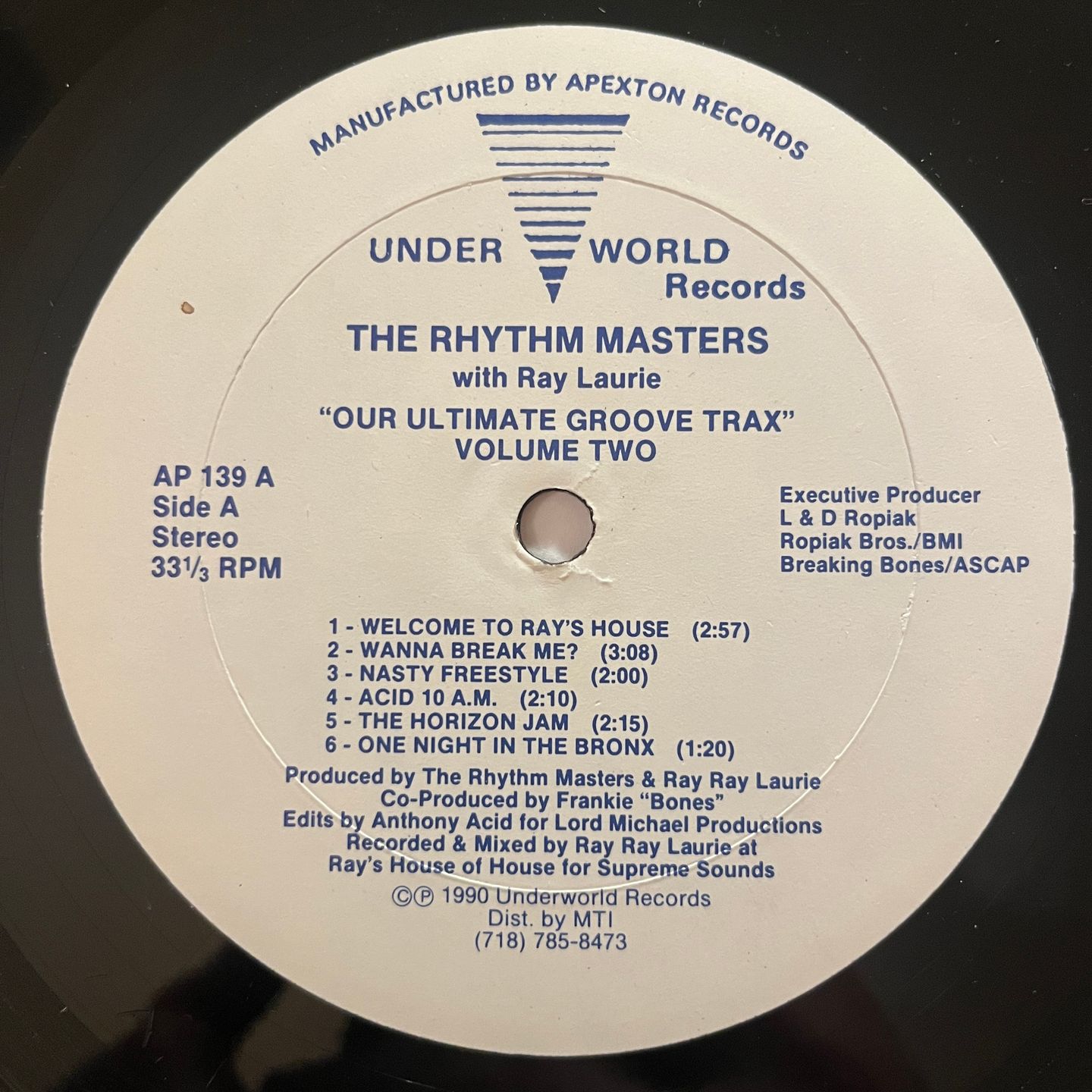 The Rhythm Masters With Ray Ray Laurie - Our Ultimate Groove Trax (Volume Two) | Underworld Records (AP 139) - 3