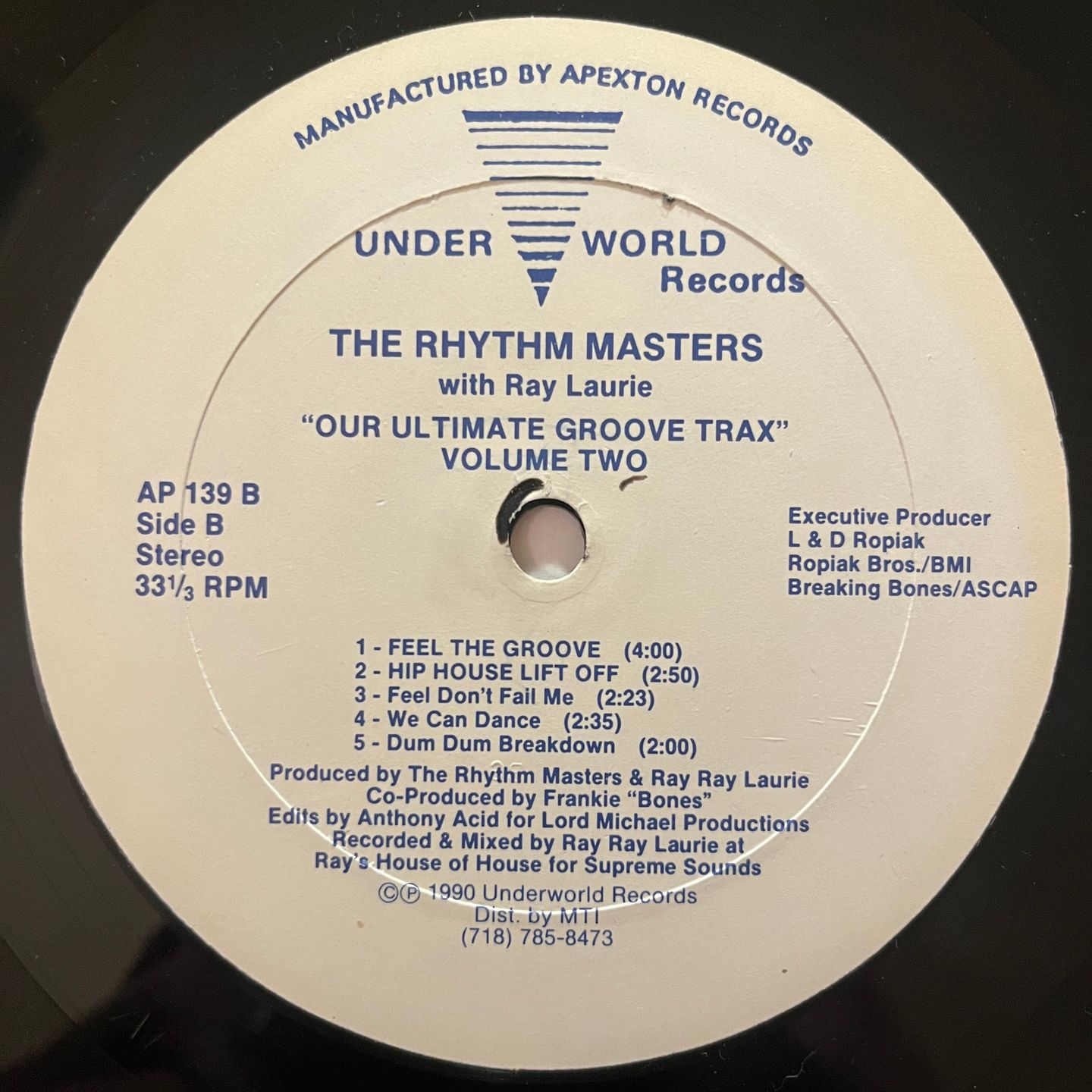The Rhythm Masters With Ray Ray Laurie - Our Ultimate Groove Trax (Volume Two) | Underworld Records (AP 139) - 2