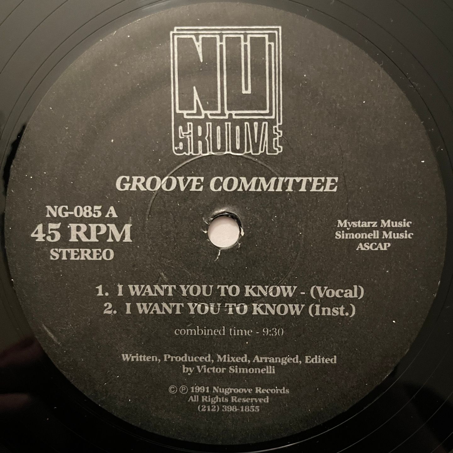 Groove Committee - I Want You To Know | Nu Groove Records (NG-085)