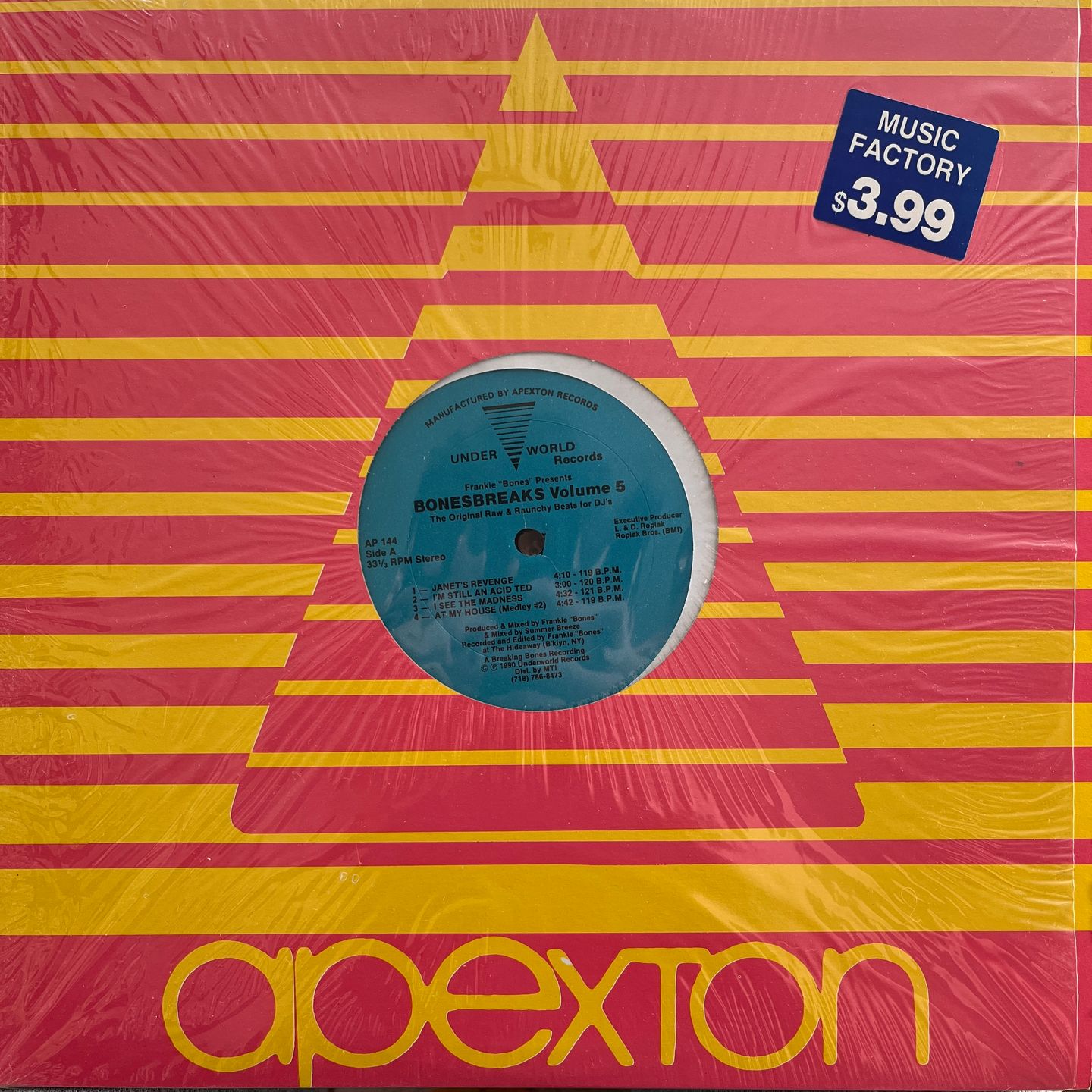 Frankie Bones Presents Bonesbreaks - Volume 5 (The Original Raw & Raunchy Beats For DJ's) | Underworld Records (AP 144) - 3