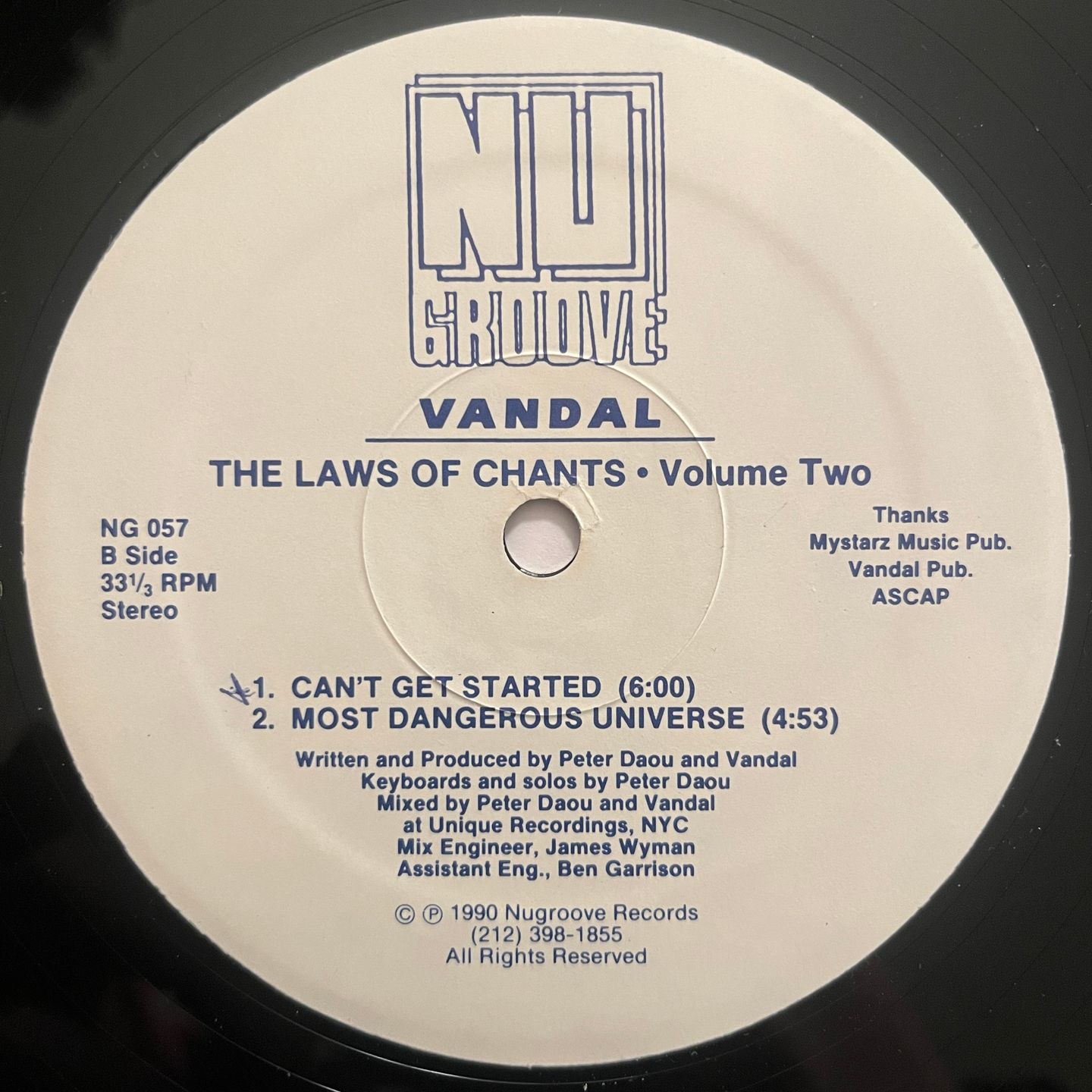 Vandal - The Laws Of Chants • Volume Two | Nu Groove Records (NG 057) - 2