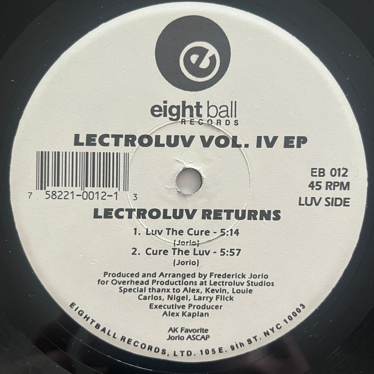 Lectroluv - Lectroluv Vol. IV EP (Lectroluv Returns) | Eightball Records (EB 012) - main