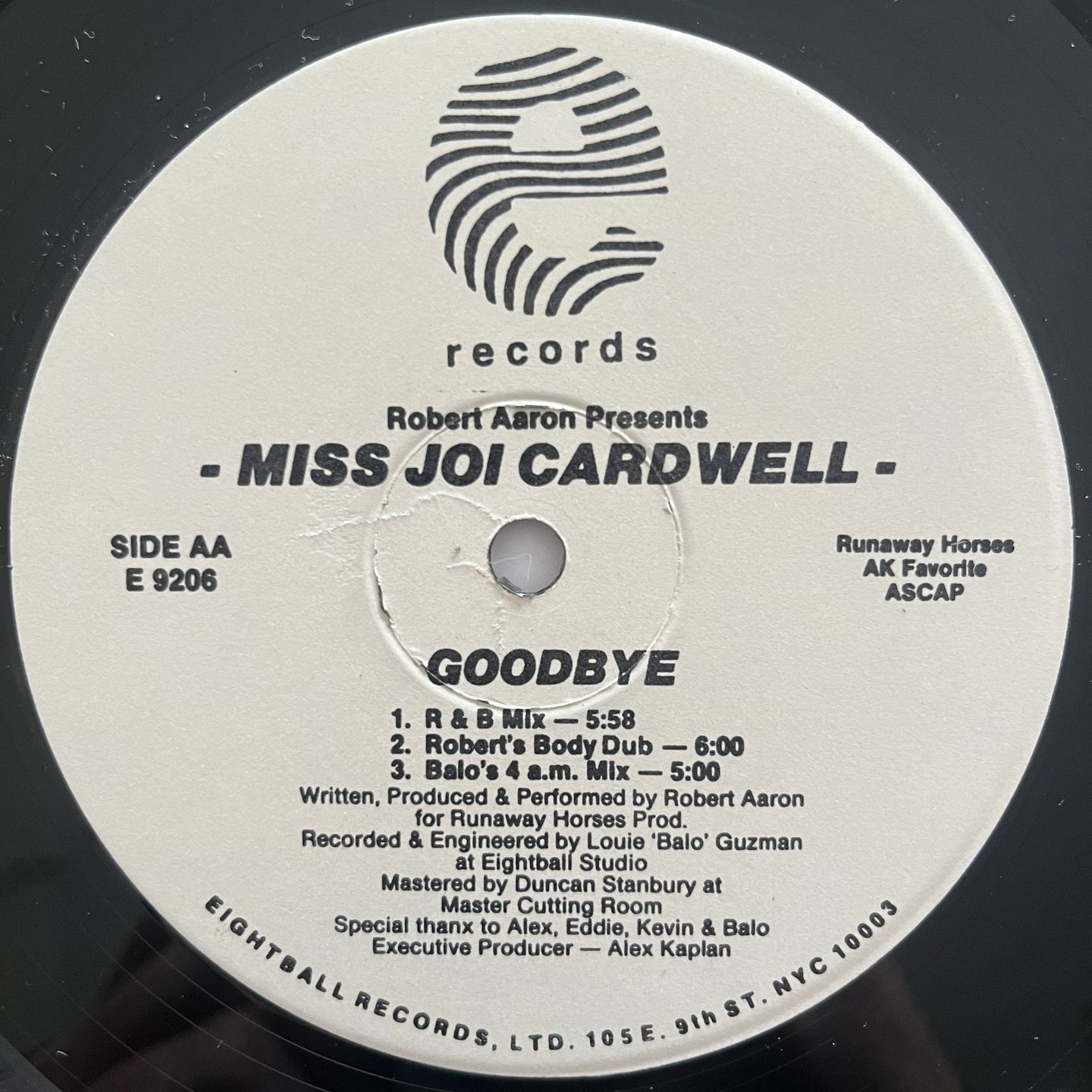 Robert Aaron Presents Joi Cardwell - Goodbye | E Records (E 9206) - 2