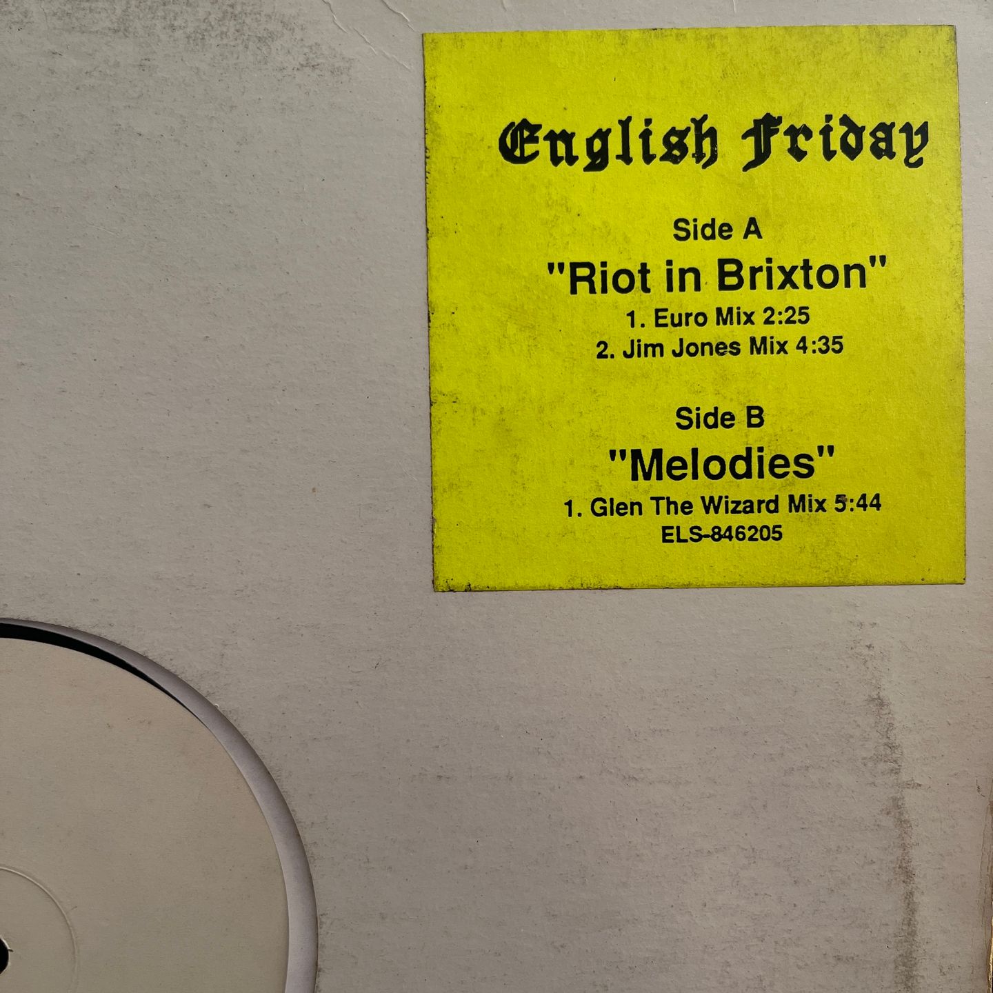 English Friday - Riot In Brixton | E Legal (EL846204)