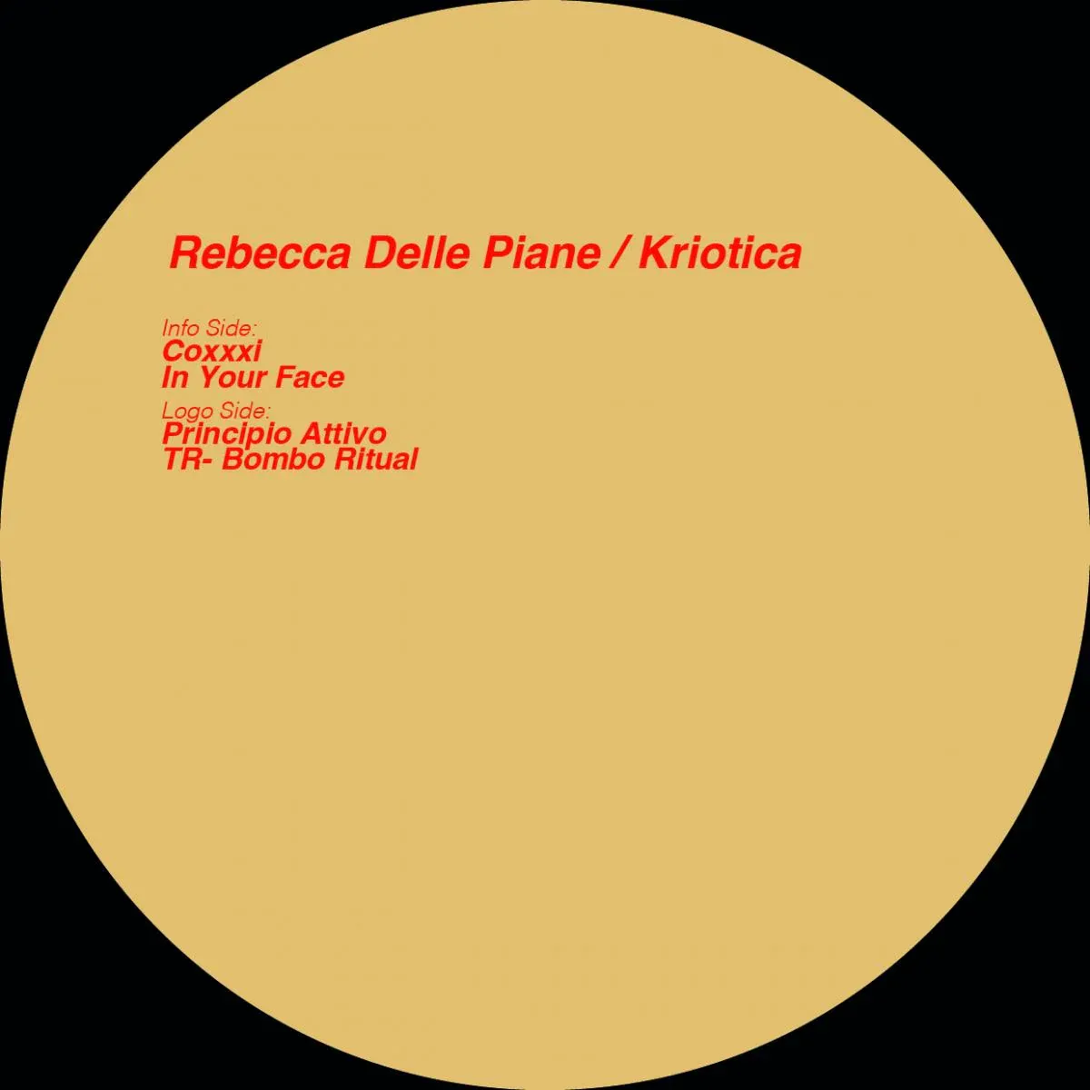 Rebecca Delle Piane - Kriotica | Key Vinyl (KEY053) - main