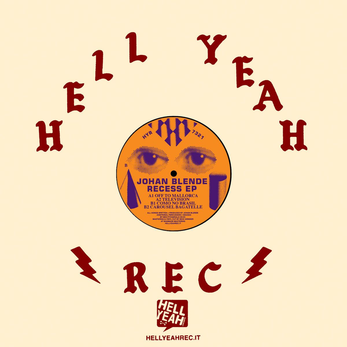 Blende - Recess Ep | Hell Yeah Recordings (HYR 7321) - main Blende - Recess Ep | Hell Yeah Recordings (HYR 7321) - main