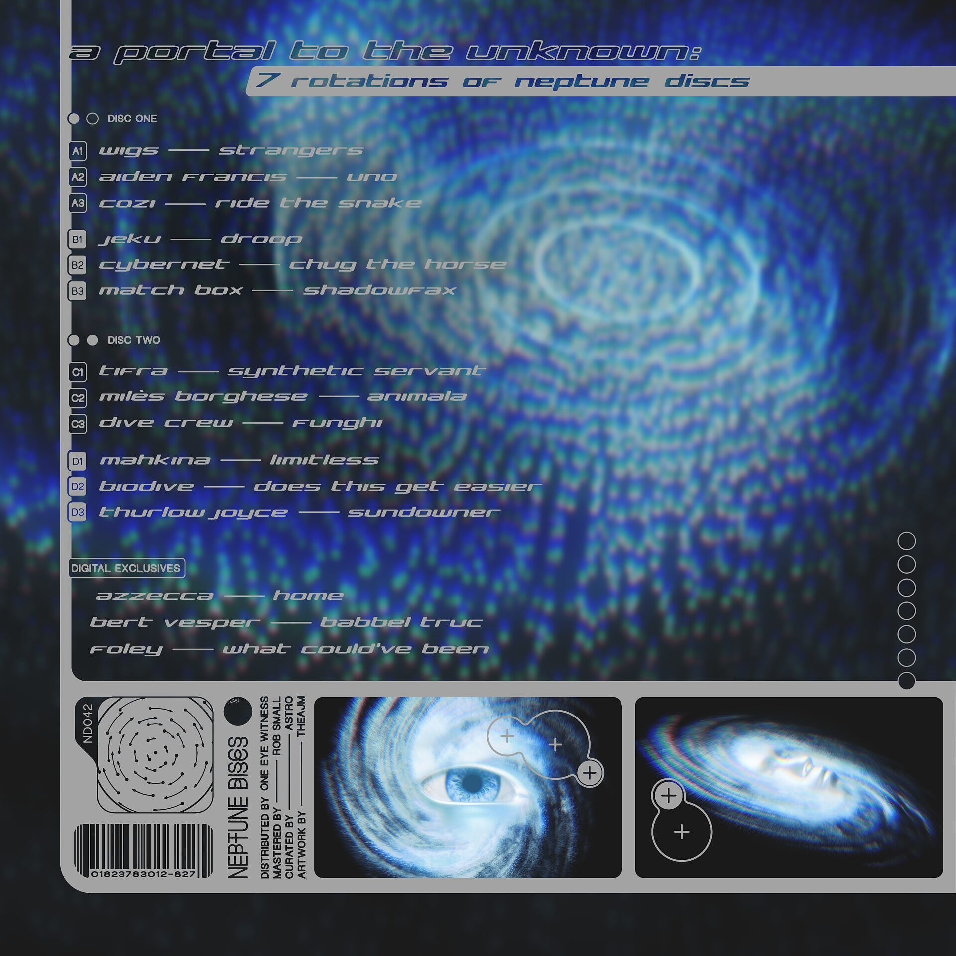 Biodive  &  COZi  &  Cybernet  &  Dive Crew  &  Jeku  &  Mahkina  &  Match Box  &  Thurlow Joyce  &  Tifra  &  Wigs  &  Aiden Francis  &  Milès Borghese - 7 Rotations of Neptune Discs | Neptune Discs (ND042) - 2