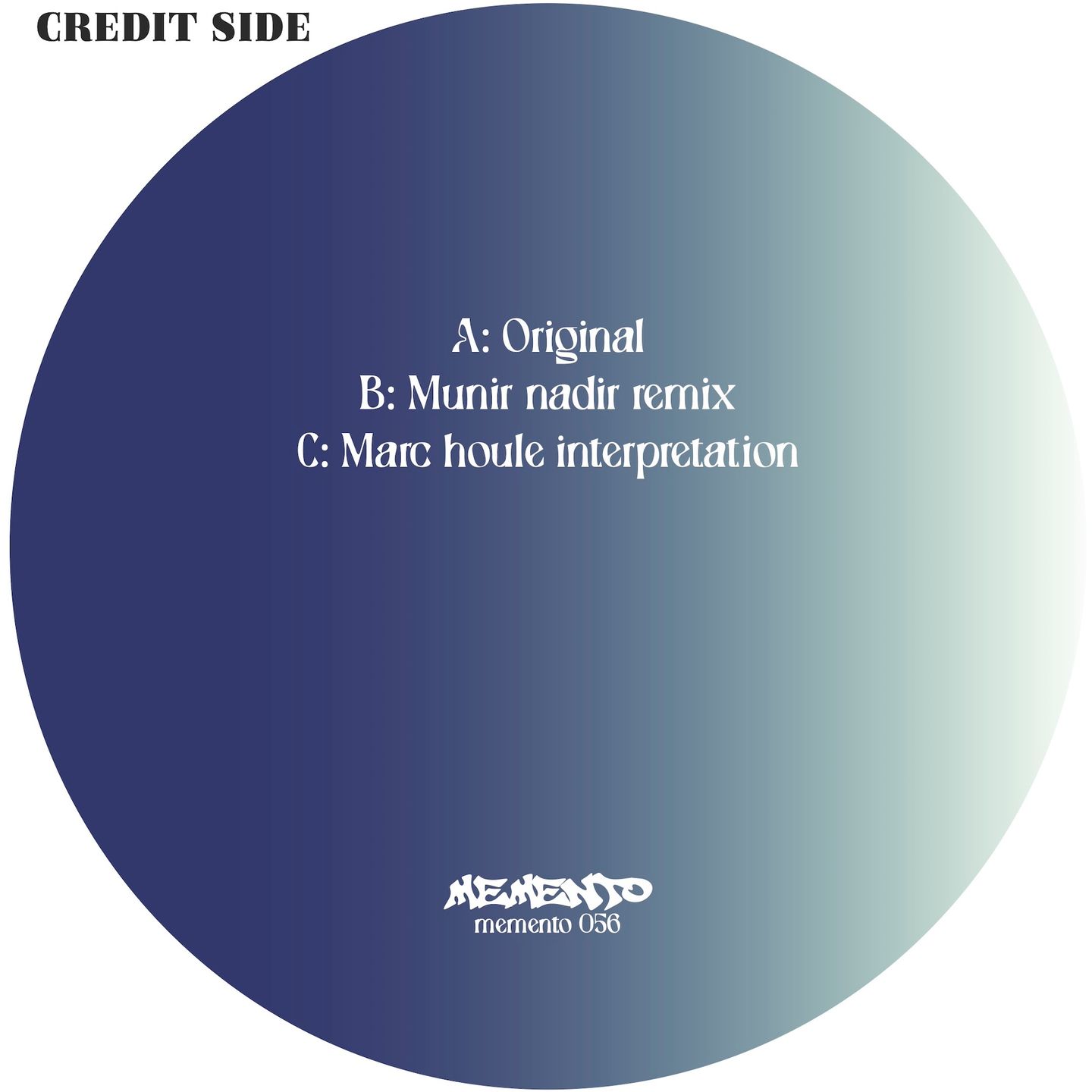 Idriss D - Oct 13 | Memento Records (MEMENTO056) - 2