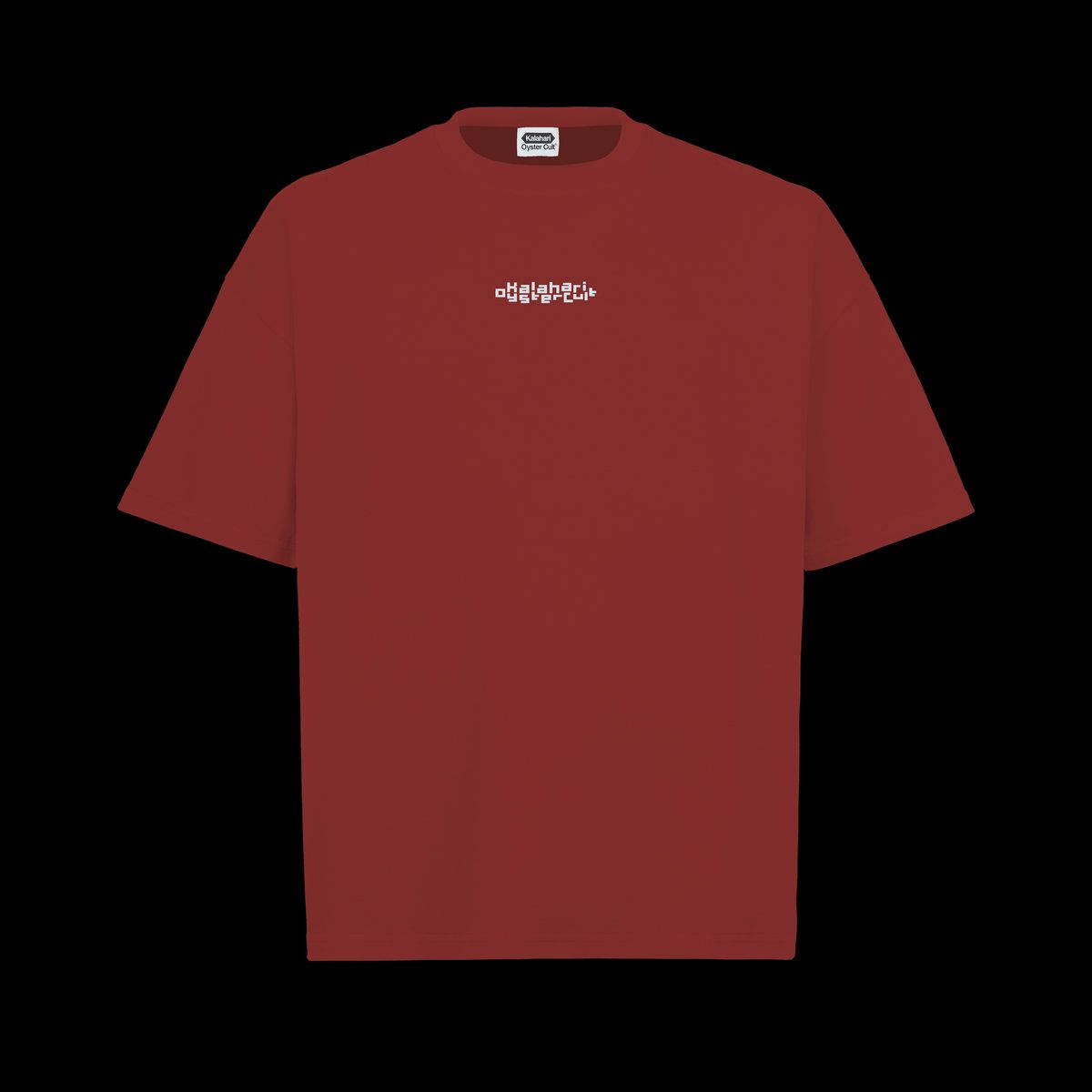 Kalahari Oyster Cult - KOC Logo Embroidered/Oversized T-Shirt in Burgundy - main Kalahari Oyster Cult - KOC Logo Embroidered/Oversized T-Shirt in Burgundy - main