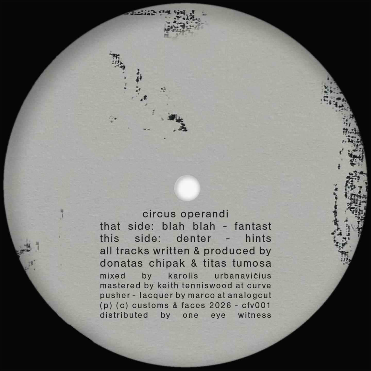 CIRCUS OPERANDI - CFV001 | Customs & Faces (CFV001) - main CIRCUS OPERANDI - CFV001 | Customs & Faces (CFV001) - main