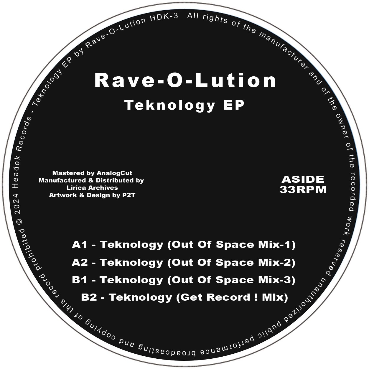 Rave-O-Lution - Teknology EP | Headek Records (HDK-3) - main Rave-O-Lution - Teknology EP | Headek Records (HDK-3) - main