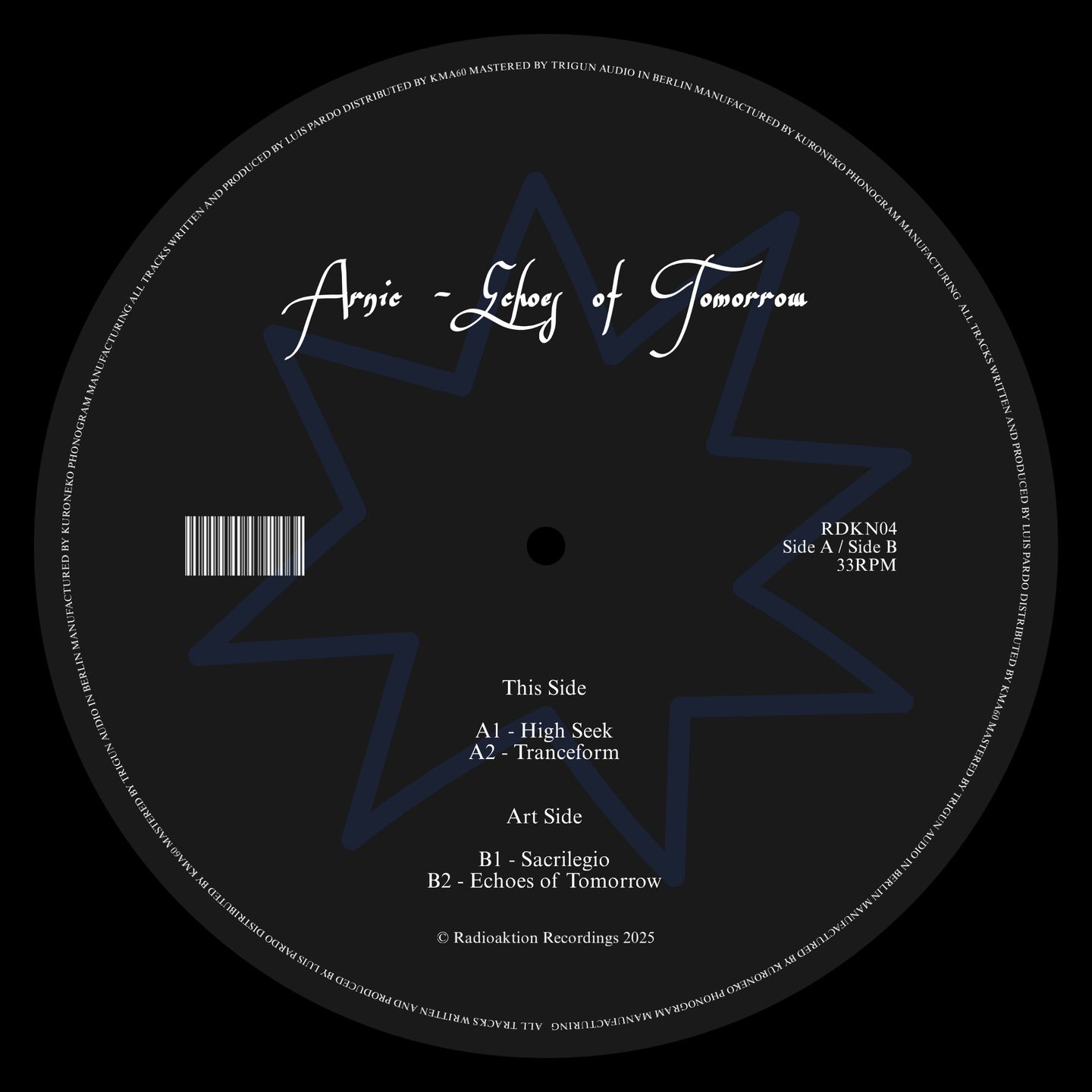 Arnic - Echoes Of Tomorrow EP | Radioaktion Recordings (RDKN04) - main