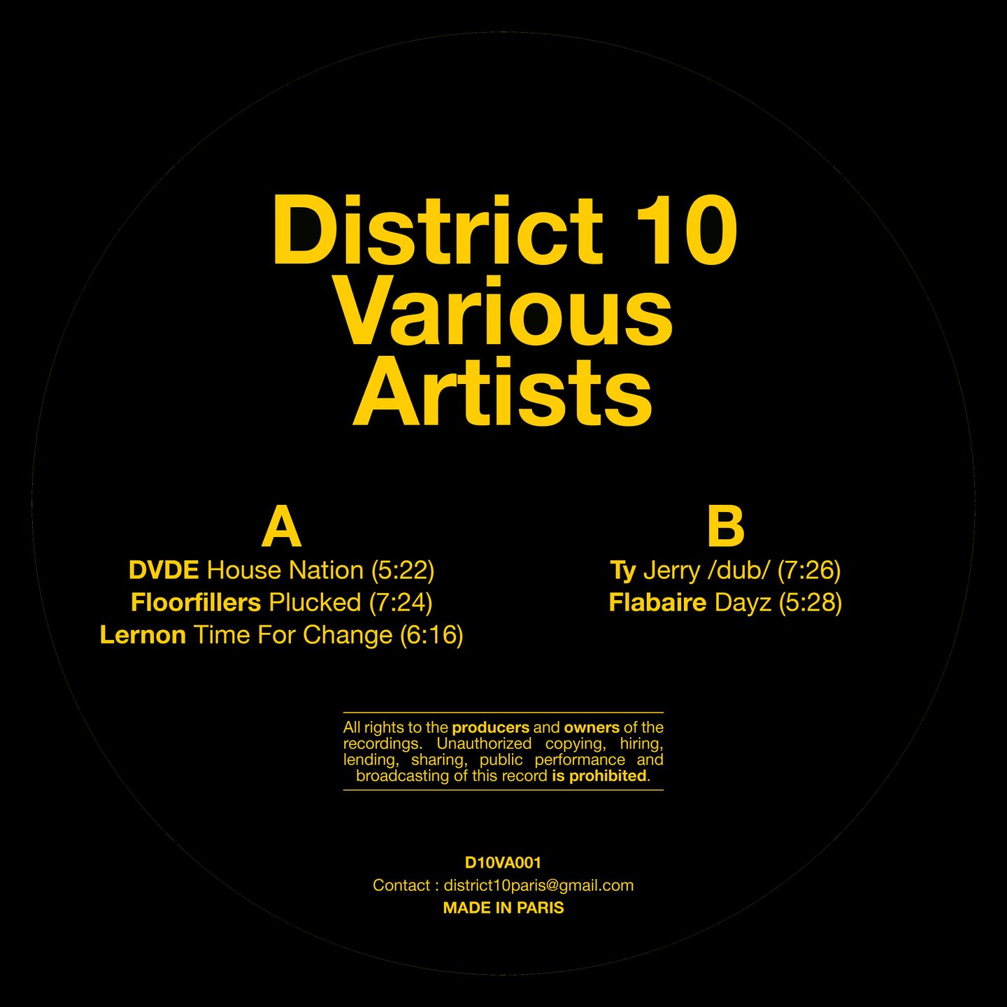 Various Artists - District 10 | District 10 (D10VA001) - main