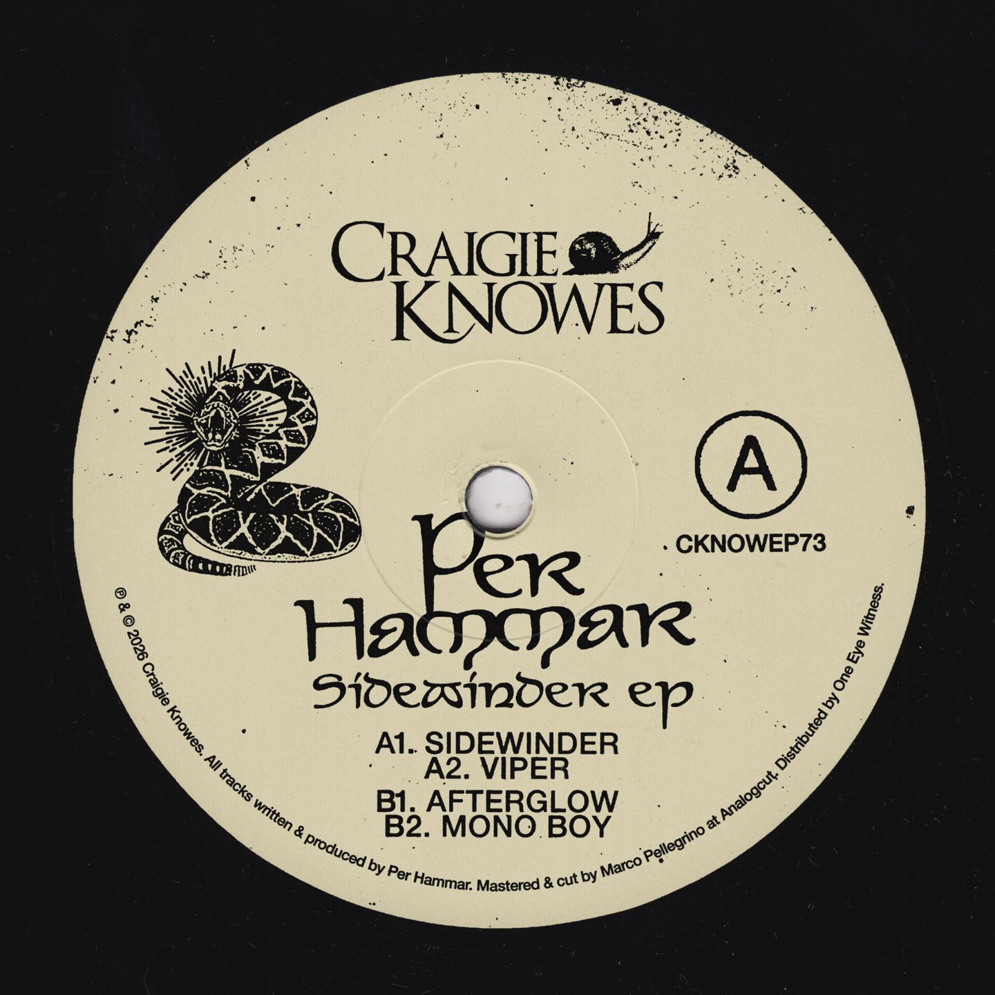 Per Hammar - Sidewinder EP | Craigie Knowes (CKNOWEP73) Per Hammar - Sidewinder EP | Craigie Knowes (CKNOWEP73)