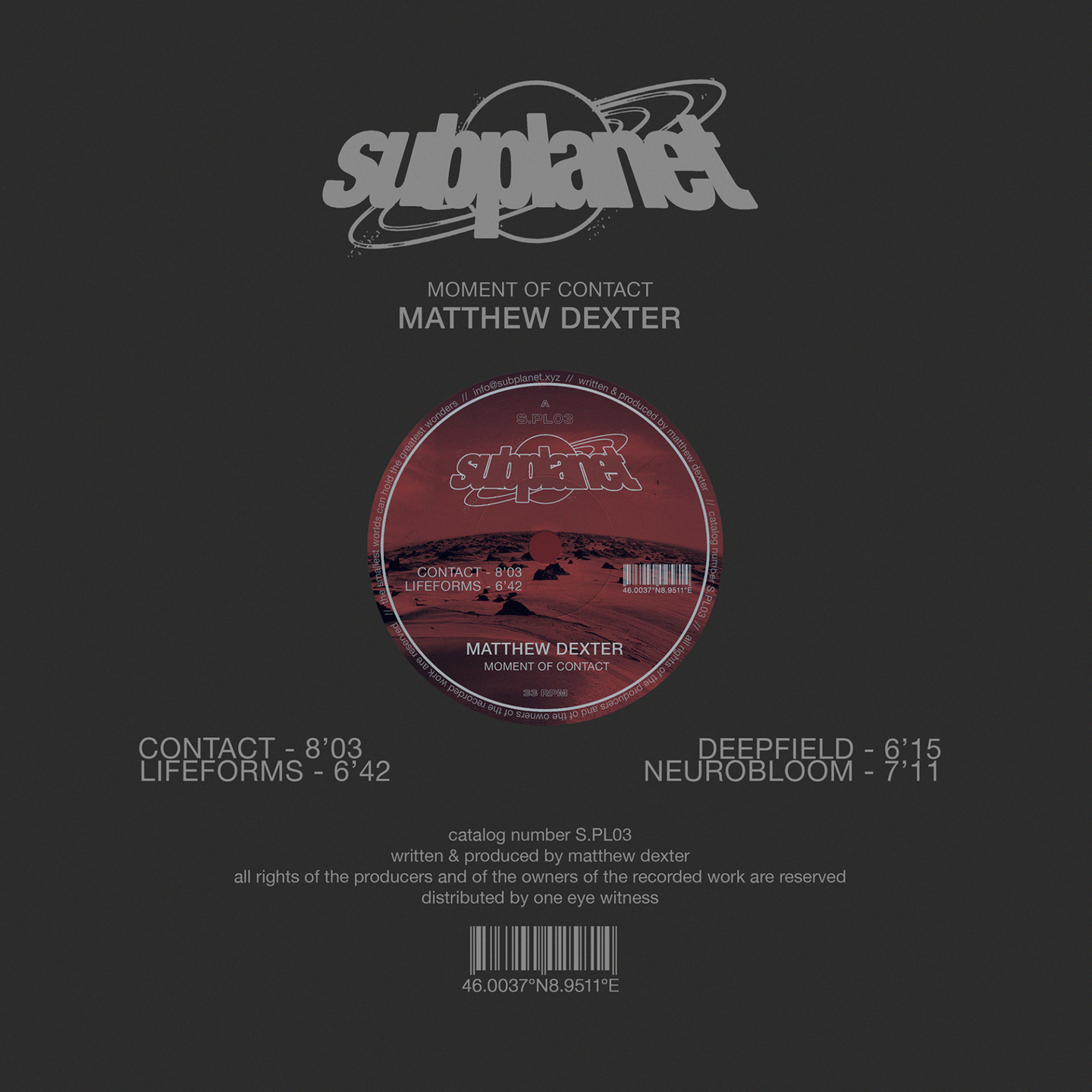 Matthew Dexter - Moment of Contact | Subplanet (SPL03) - 2