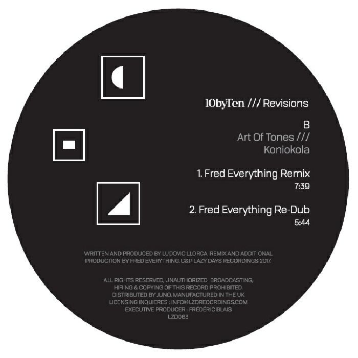 Various - 10 By Ten /// Revisions | Lazy Days Recordings (LZD063) - 2