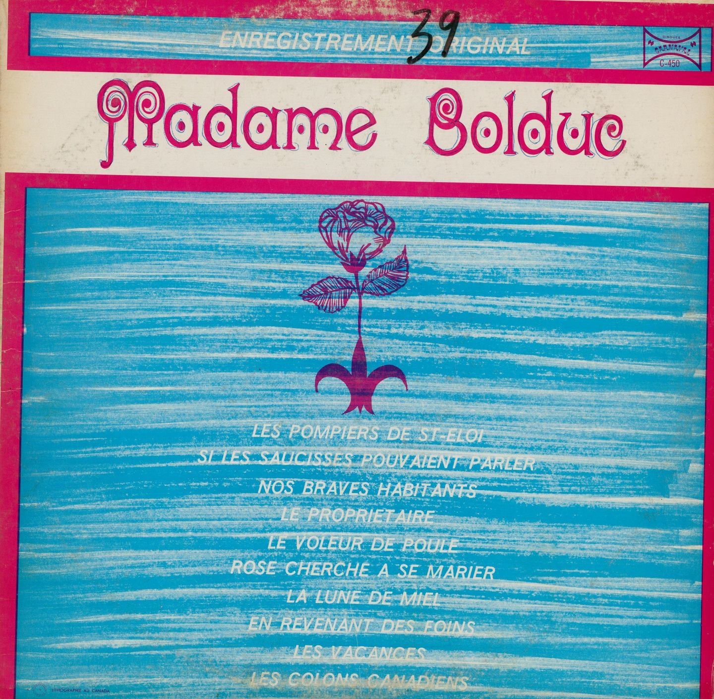 La Bolduc - Madame Bolduc | MCA Coral (CB 33019) - main
