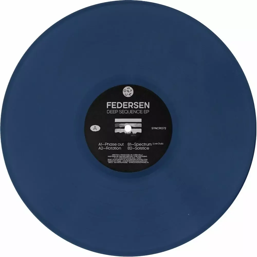 Federsen - Deep Sequence EP (Blue Vinyl) | Syncrophone Recordings (SYNCRO72)