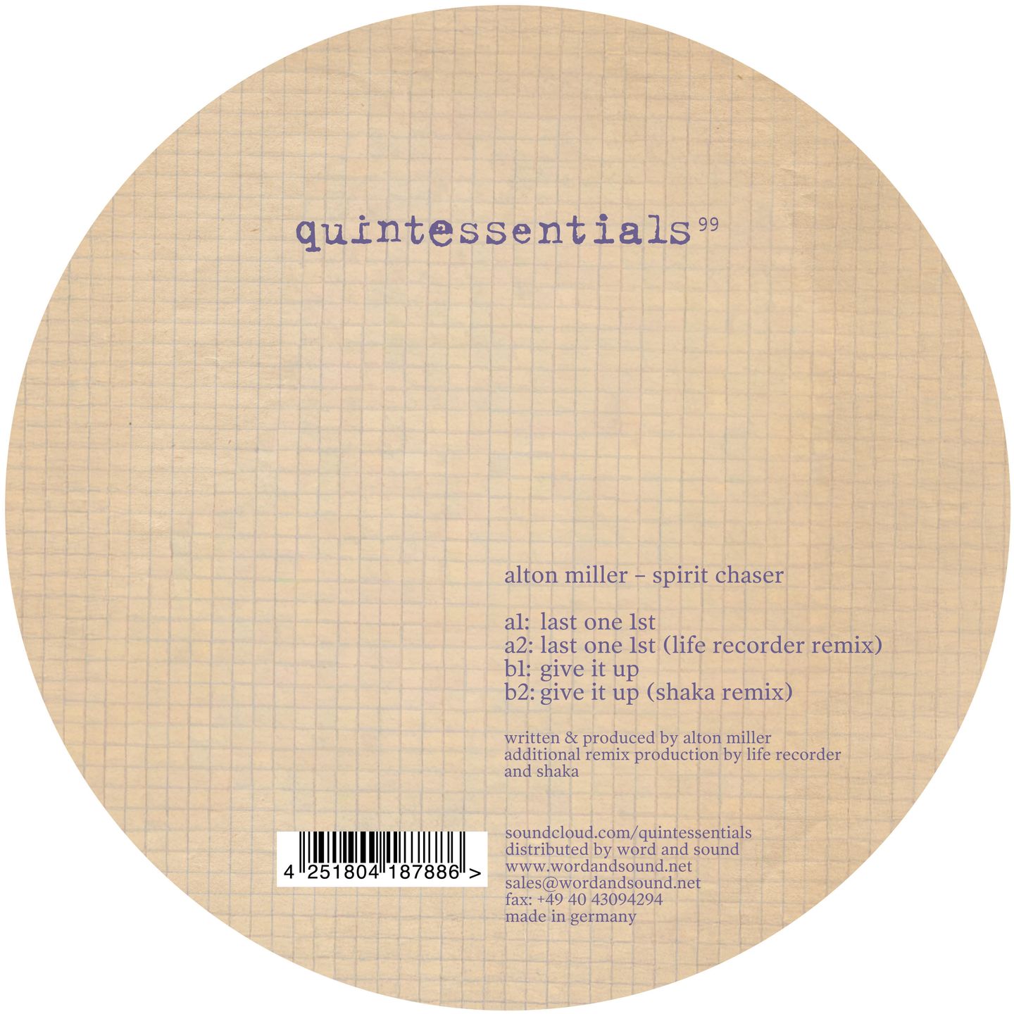 Alton Miller  &  Life Recorder  &  Shaka - Spirit Chaser | Quintessentials (QUINTESSE99) - 2
