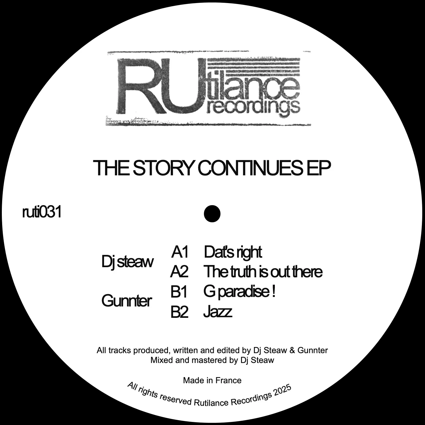 DJ Steaw & Gunnter - The Story Continues EP | Rutilance Recordings (RUTI031) DJ Steaw & Gunnter - The Story Continues EP | Rutilance Recordings (RUTI031)