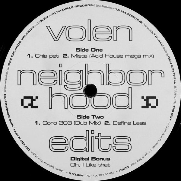 Volen - Neighborhood Edits | Alphaville Records (AVILLE005) - 2 Volen - Neighborhood Edits | Alphaville Records (AVILLE005) - 2