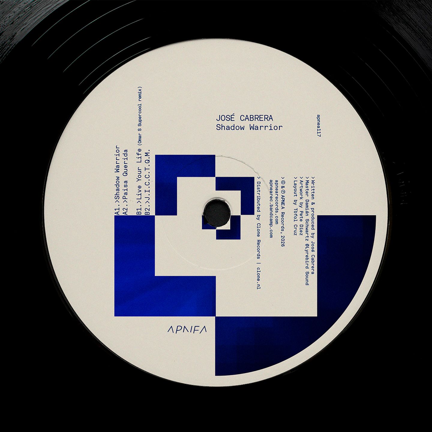 Jose Cabrera  &  Omar-S - Shadow Warrior EP (Omar S Remix) | Apnea (APNEA117)