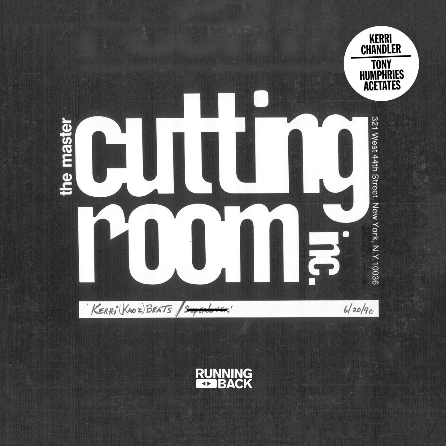 Kerri Chandler  &  Dee Dee Brave - Tony Humphries Acetates | Running Back (RBTHKISS-PROMO)