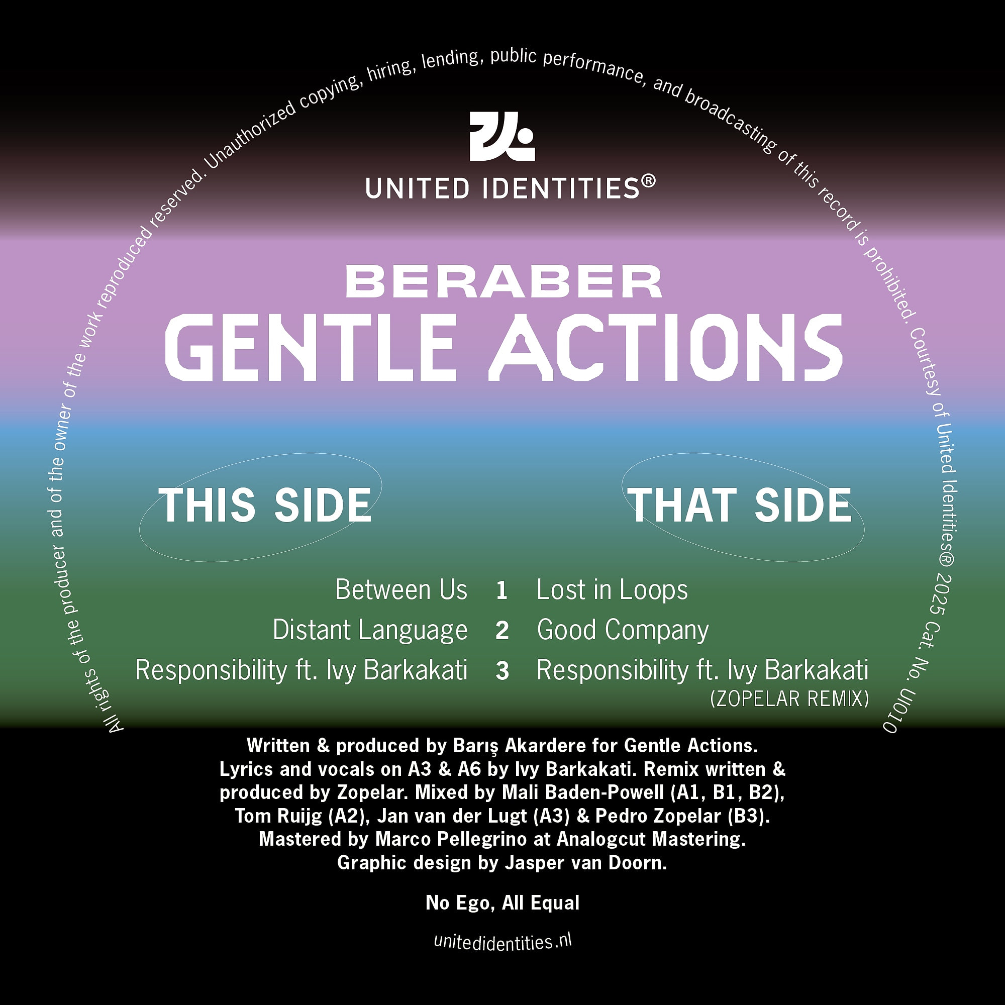 Beraber - Gentle Actions | United Identities (UI010) Beraber - Gentle Actions | United Identities (UI010)