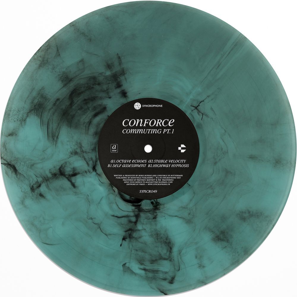 Conforce - Commuting Pt. 1 (Green Marbled Vinyl) | Syncrophone Recordings (SYNCRO49) - 2
