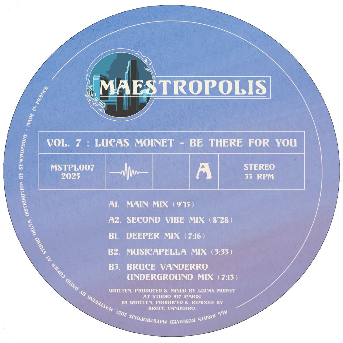 Lucas Moinet - Maestropolis Vol.7 - Be There For You EP | Maestropolis (MSTPL007) - 3
