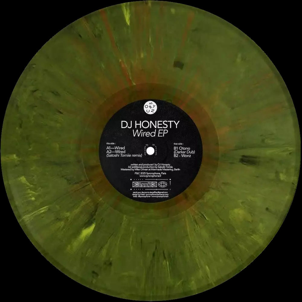 Honesty  &  Satoshi Tomiie - Wired EP (Incl. Satoshi Tomiie Remix) (Green marbled) | Syncrophone Recordings (SYNCRO70) - main