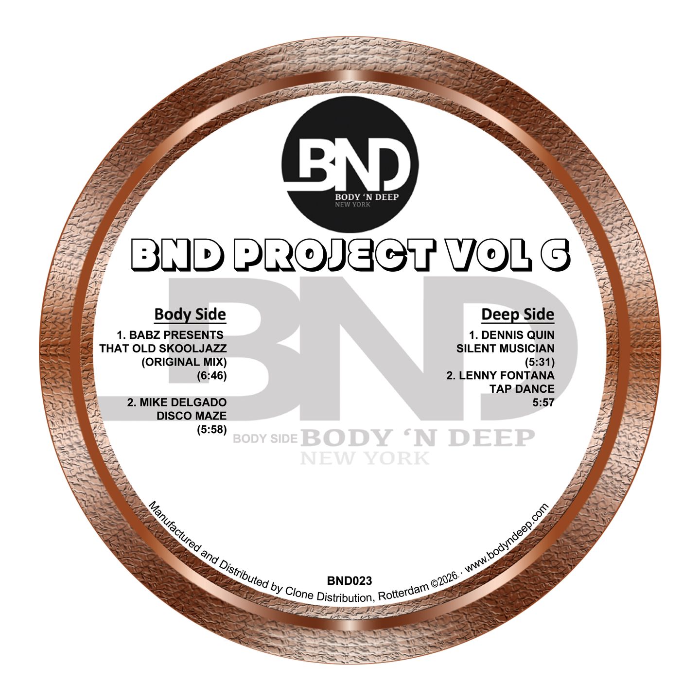 Various - BND Project Vol 6 | Body 'N Deep (BND023)
