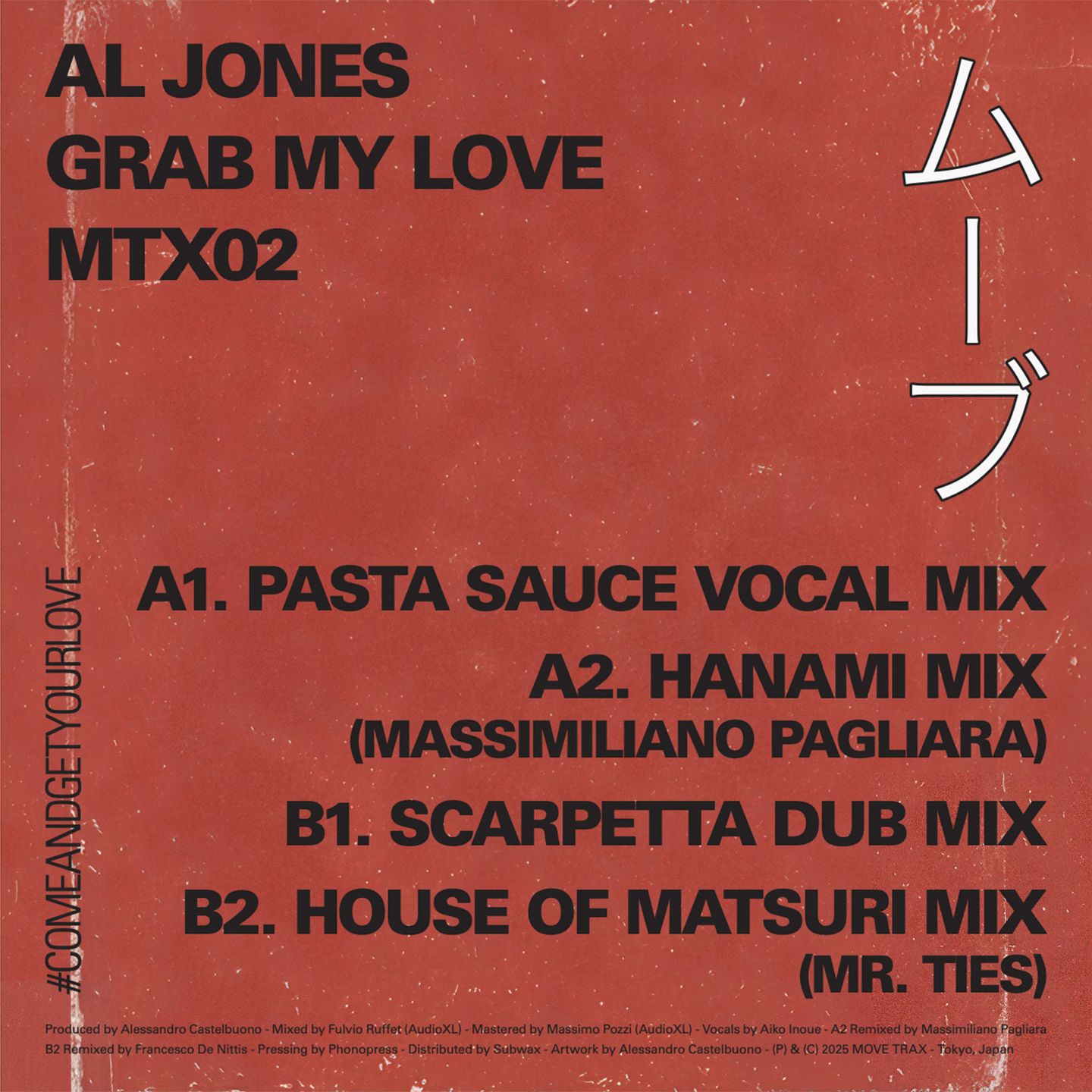 Al Jones - Grab My Love (Incl. Massimiliano Pagliara & Mr. Ties Remixes) | Move Trax (MTX02) - 2 Al Jones - Grab My Love (Incl. Massimiliano Pagliara & Mr. Ties Remixes) | Move Trax (MTX02) - 2