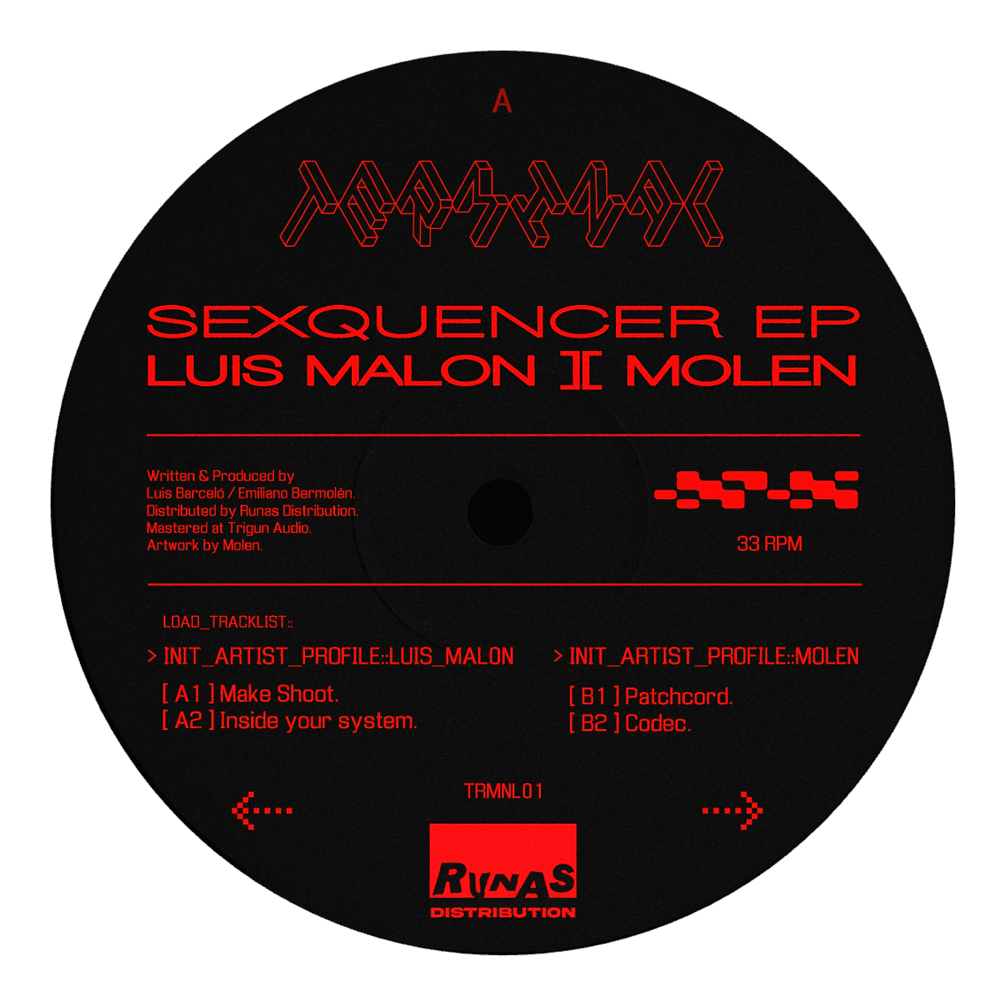 Luis Malon  &  Molen - Sexquencer EP | Terminal Recordings (TRMNL01)