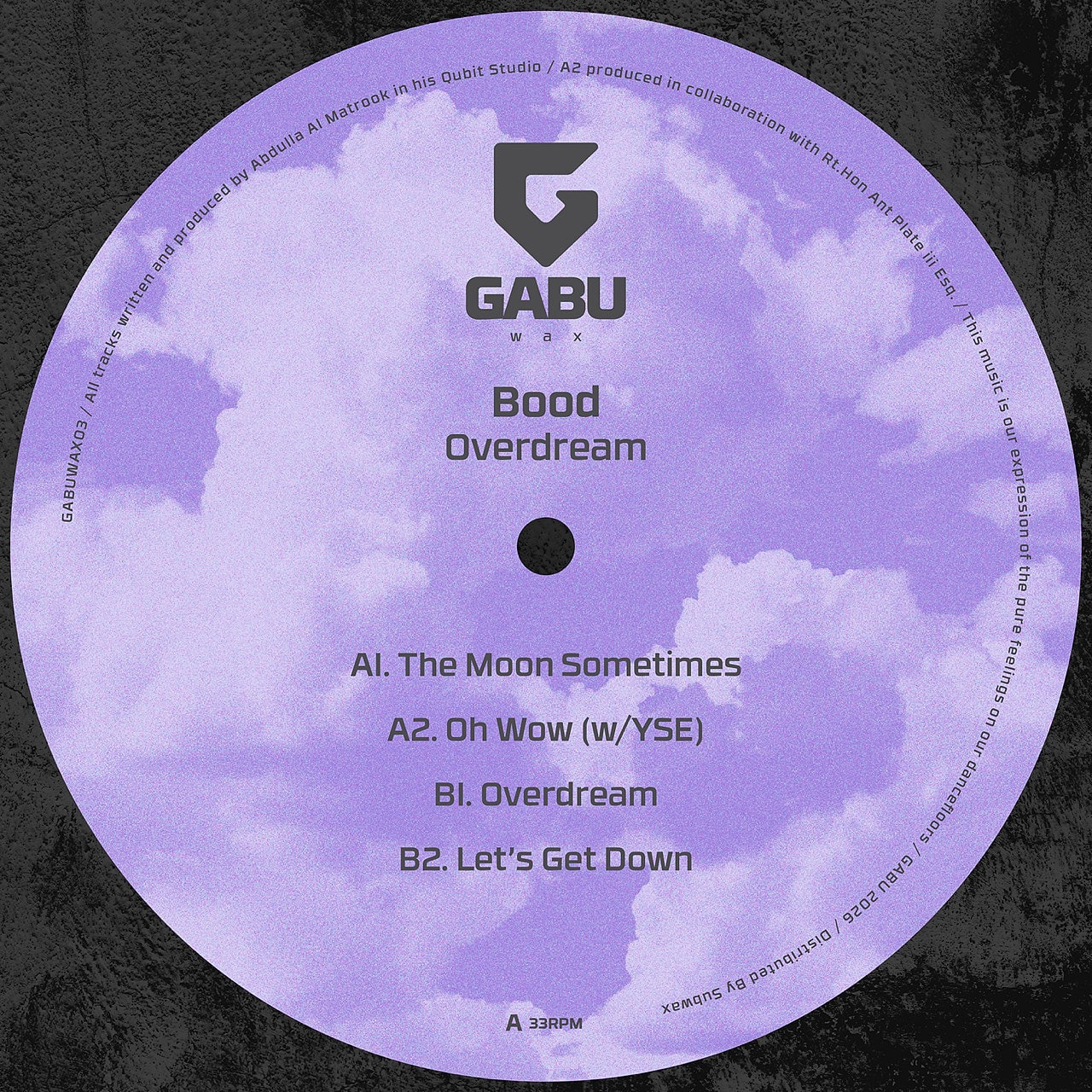 Bood - Overdream | Gabu (GABUWAX 03)
