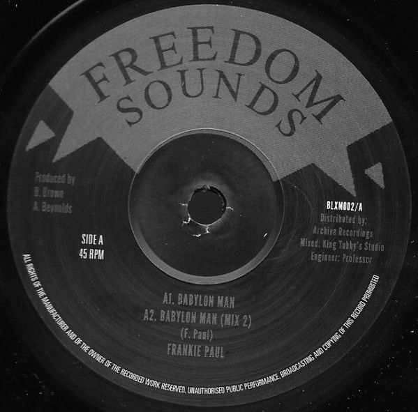Frankie Paul - Babylon Man | Freedom Sounds (BLXM002) - main
