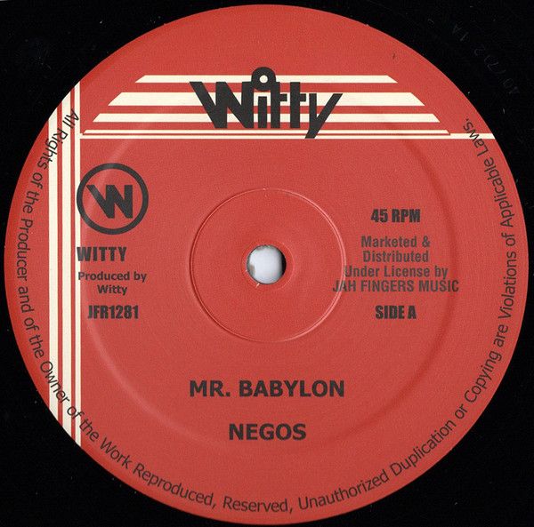 Negus - Mr. Babylon | Witty (JFR1281)