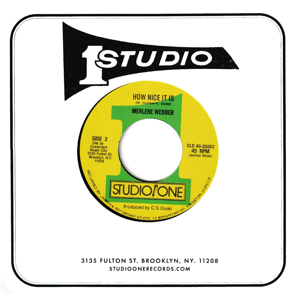 Sound Dimension / Merlene Webber - Sing A Simple Song / How Nice It Is | Studio One (CLD 45-25002) - 2