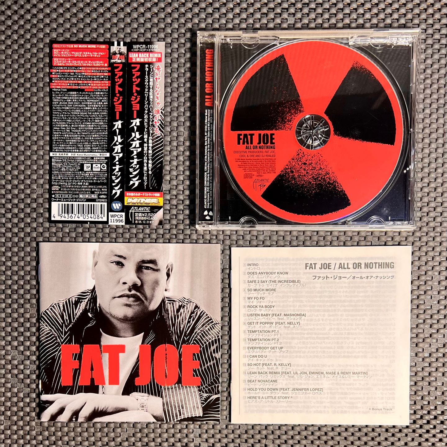 Fat Joe - All Or Nothing [CD - 1st Japan Press - 2005 - Atlantic WPCR-11996 - NM/NM] Gangsta Rap | Atlantic (WPCR-11996) - 3
