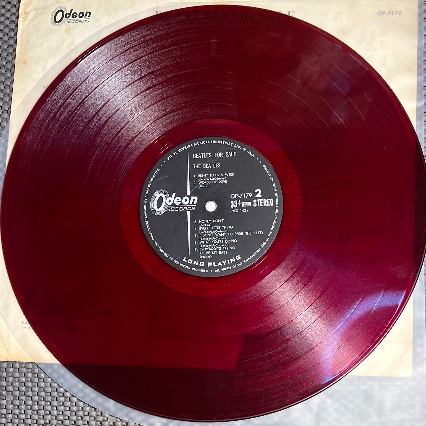 The Beatles - Beatles For Sale [Vinyl LP - 1st Japan Press - 1965 - Red Everclean Odeon OP 7179 - VG to VG+ no Obi with Insert] Rock | Odeon (OP 7179) - 7