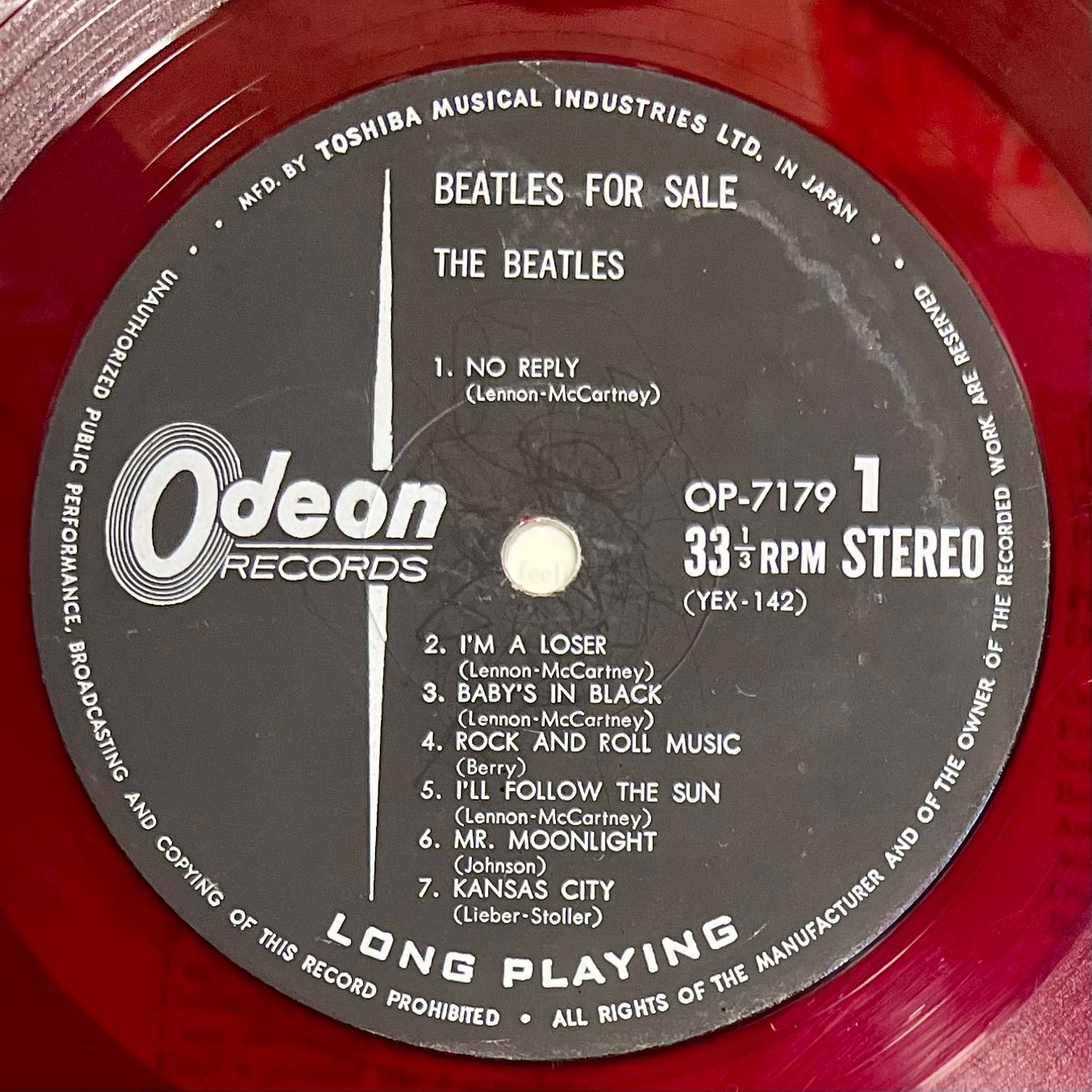 The Beatles - Beatles For Sale [Vinyl LP - 1st Japan Press - 1965 - Red Everclean Odeon OP 7179 - VG to VG+ no Obi with Insert] Rock | Odeon (OP 7179) - 6