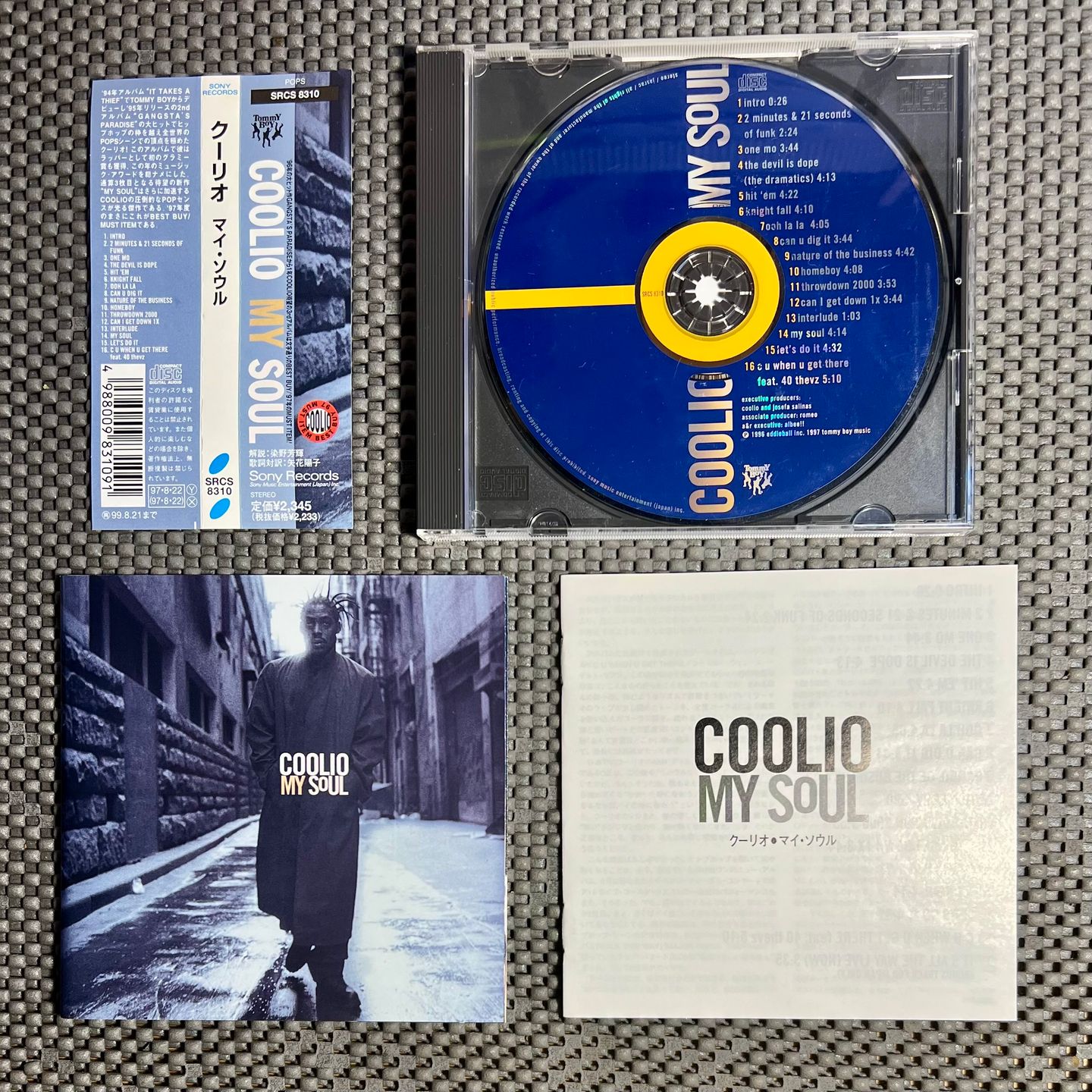 Coolio - My Soul [CD - 1st Japan Ed. 1997 - SRCS 8310 - MINT with Obi & Insert] Gangsta Rap | Tommy Boy (SRCS 8310) - 3