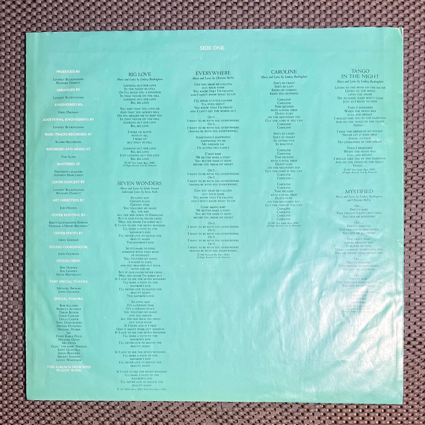 Fleetwood Mac - Tango In The Night [Vinyl, LP, Album, Repress, Lyntone Pressing - Warner Bros WX 65 - EU 1988 - EX/EX with OIS] | Warner Bros. Records (WX 65) - 7