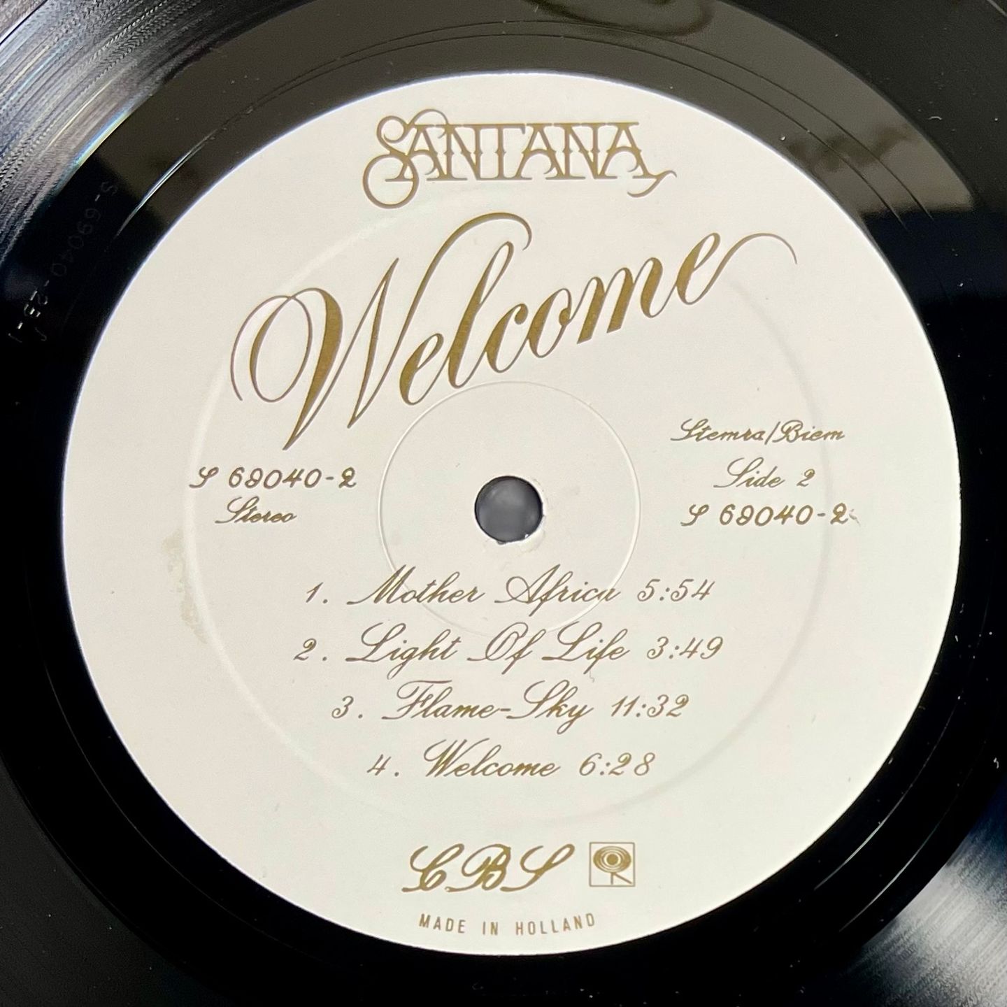 Santana - Welcome [Vinyl LP - 1st Press - EU 1973 - CBS S 69040 - Gatefold - EX to NM] | CBS (S 69040) - 5