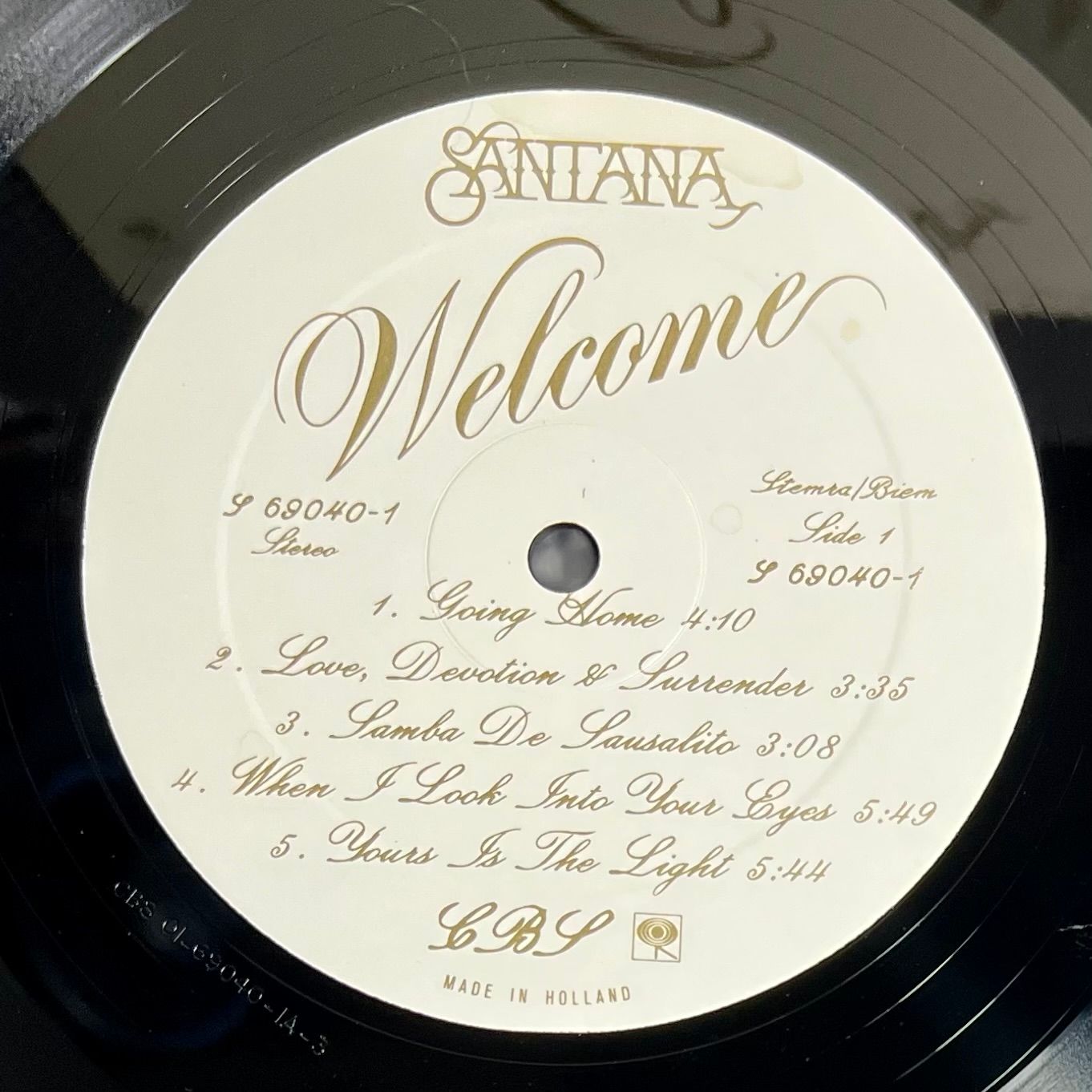 Santana - Welcome [Vinyl LP - 1st Press - EU 1973 - CBS S 69040 - Gatefold - EX to NM] | CBS (S 69040) - 4